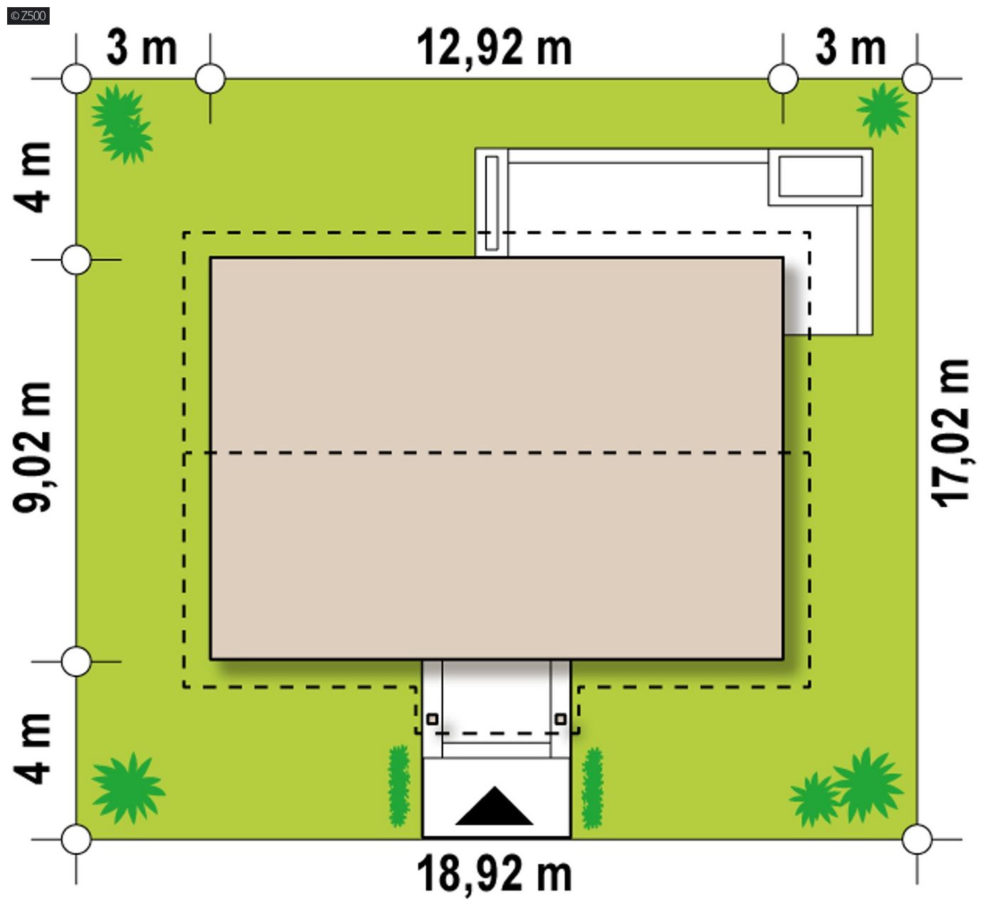 Gotowy projekt domu  - Projekt domu parterowego w szkielecie drewnianym w technologii DOMiKON