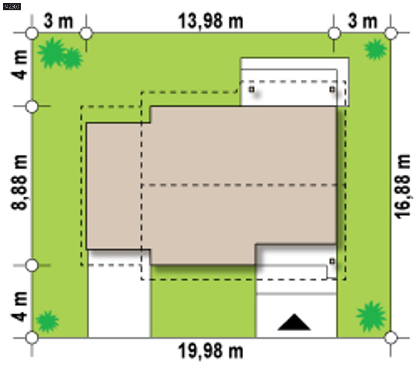 Home project  - z garażem jednostanowiskowym z lewej strony