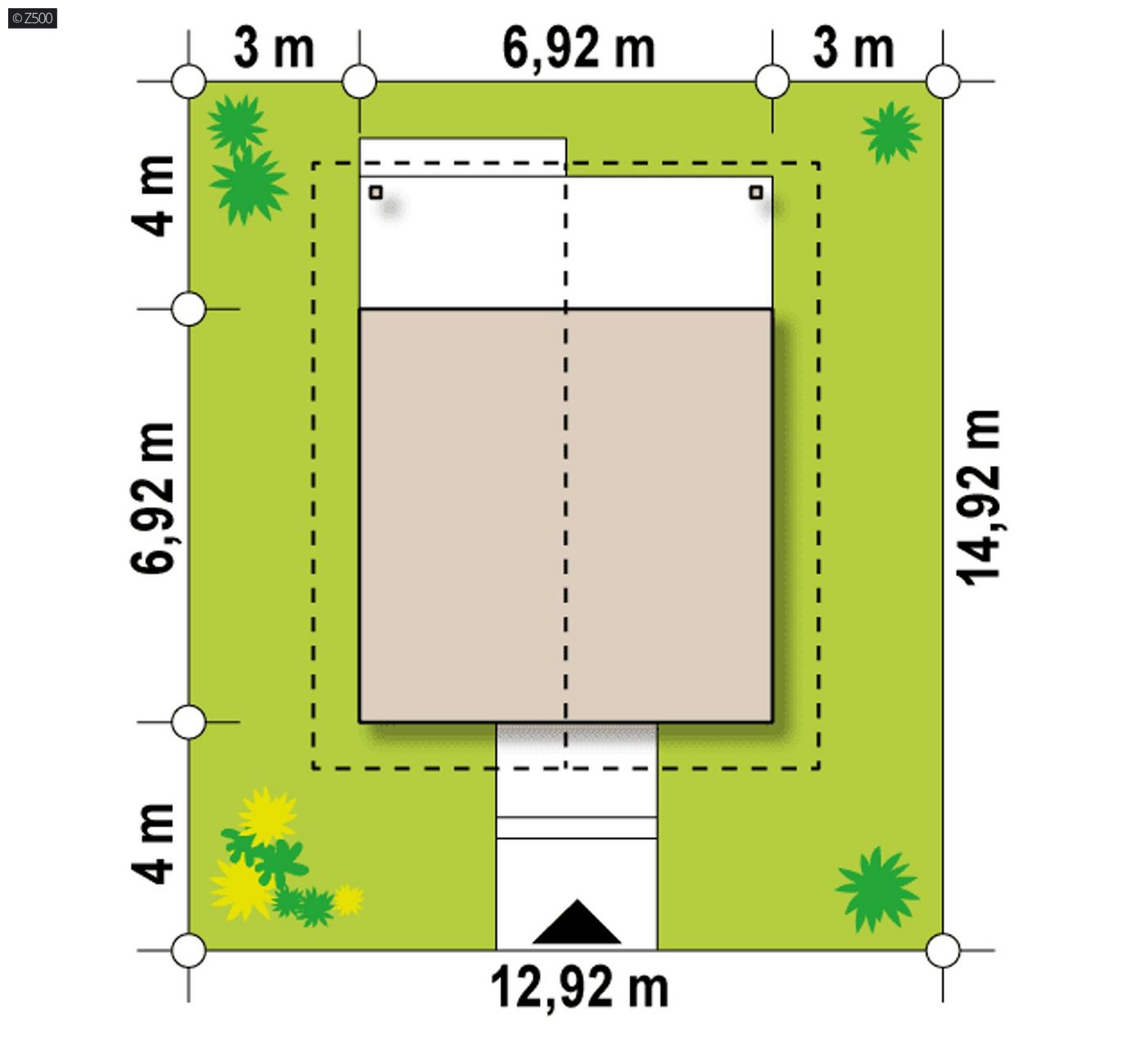 Mājas projekts  - Mały dom z werandą