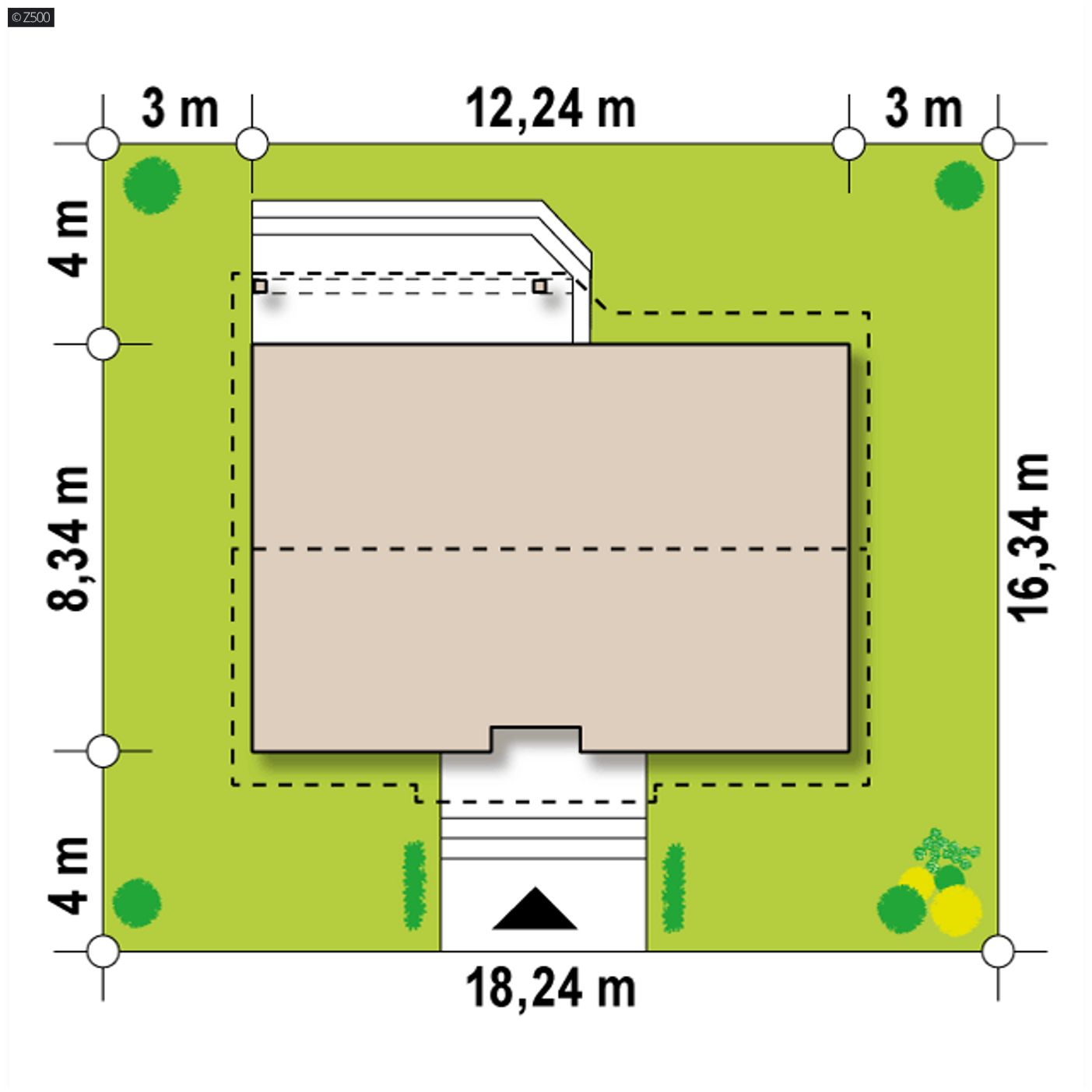 Gotowy projekt domu  - Projekt z budową w technologii drewnianej prefabrykowanej