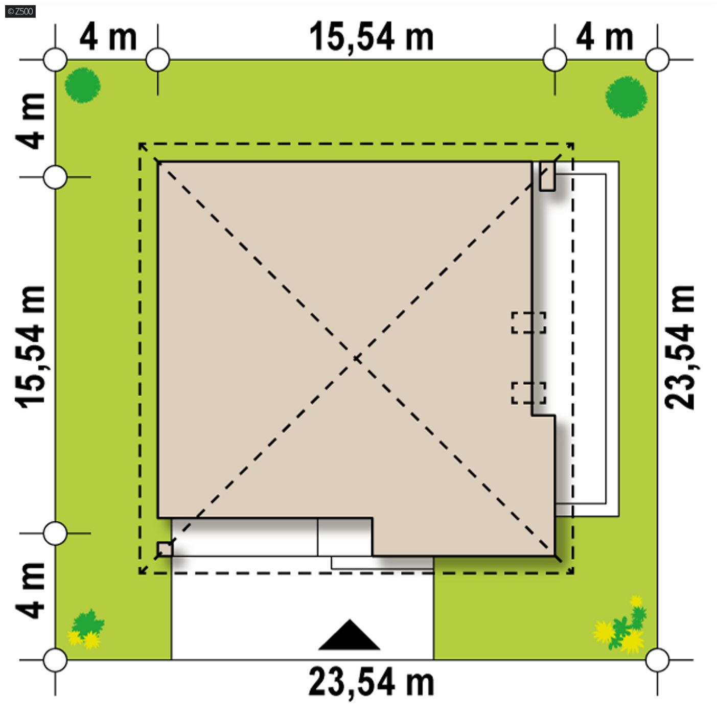 Home project  - Komfortowy dom z garażem dwustanowiskowym .