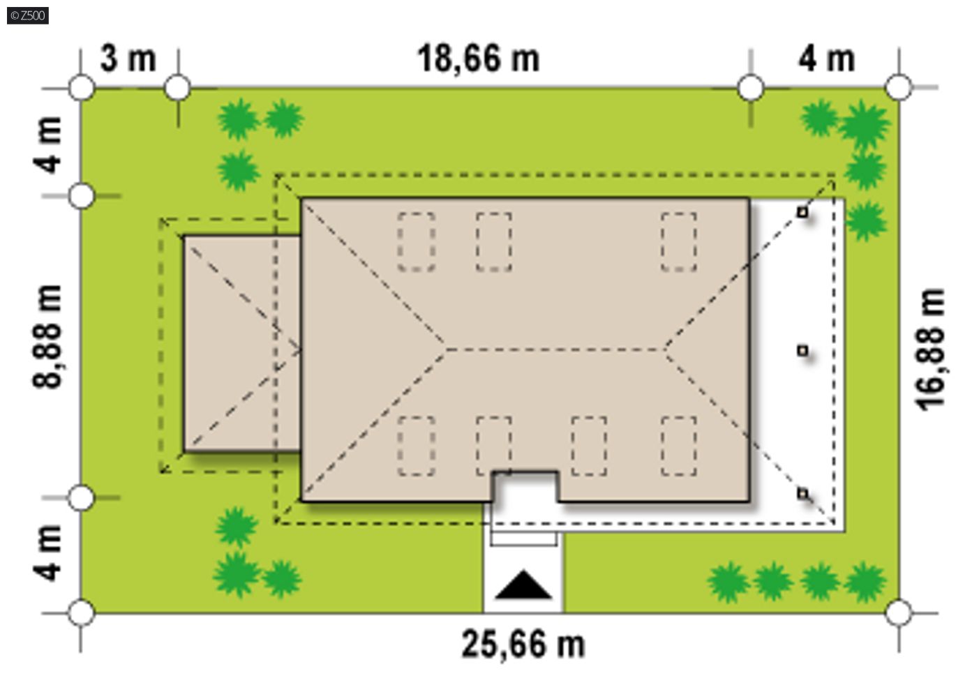 Home project  - z garażem jednostanowiskowym po lewej stronie