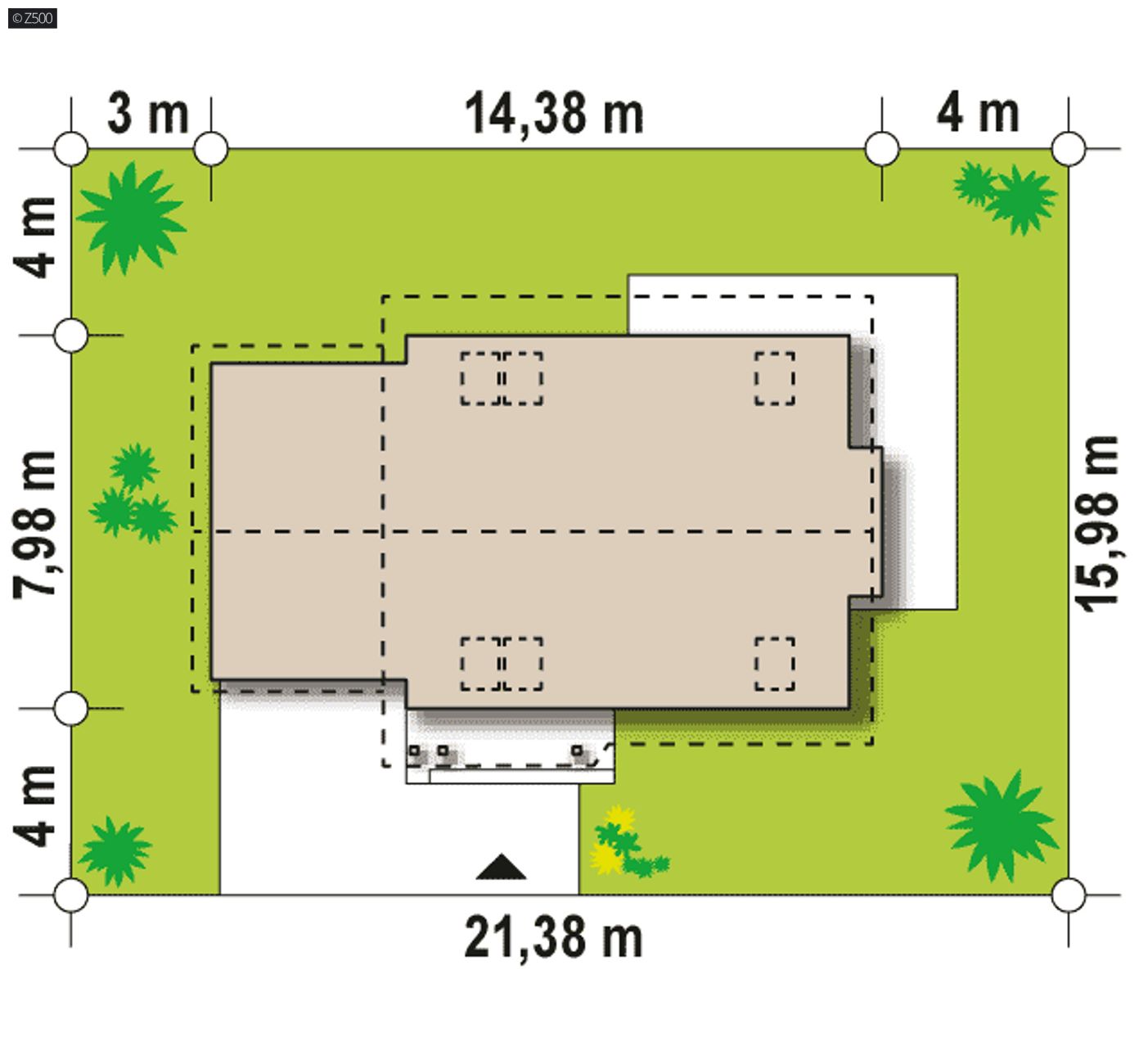 Home project  - z garażem jednostanowiskowym po lewej stronie