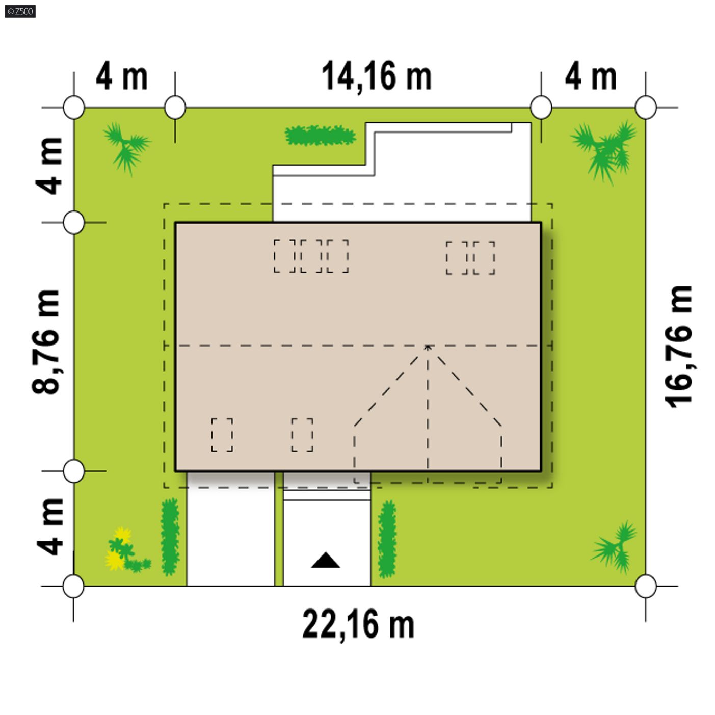 Gotowy projekt domu  - Z122 z zabudowaną antresolą