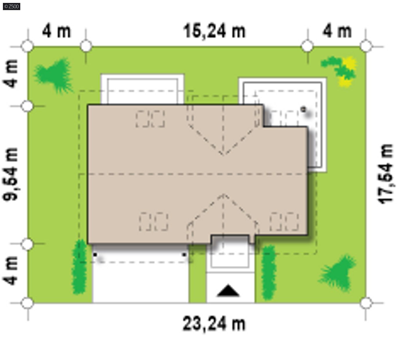 Home project  - wariant z garażem dwustanowiskowym