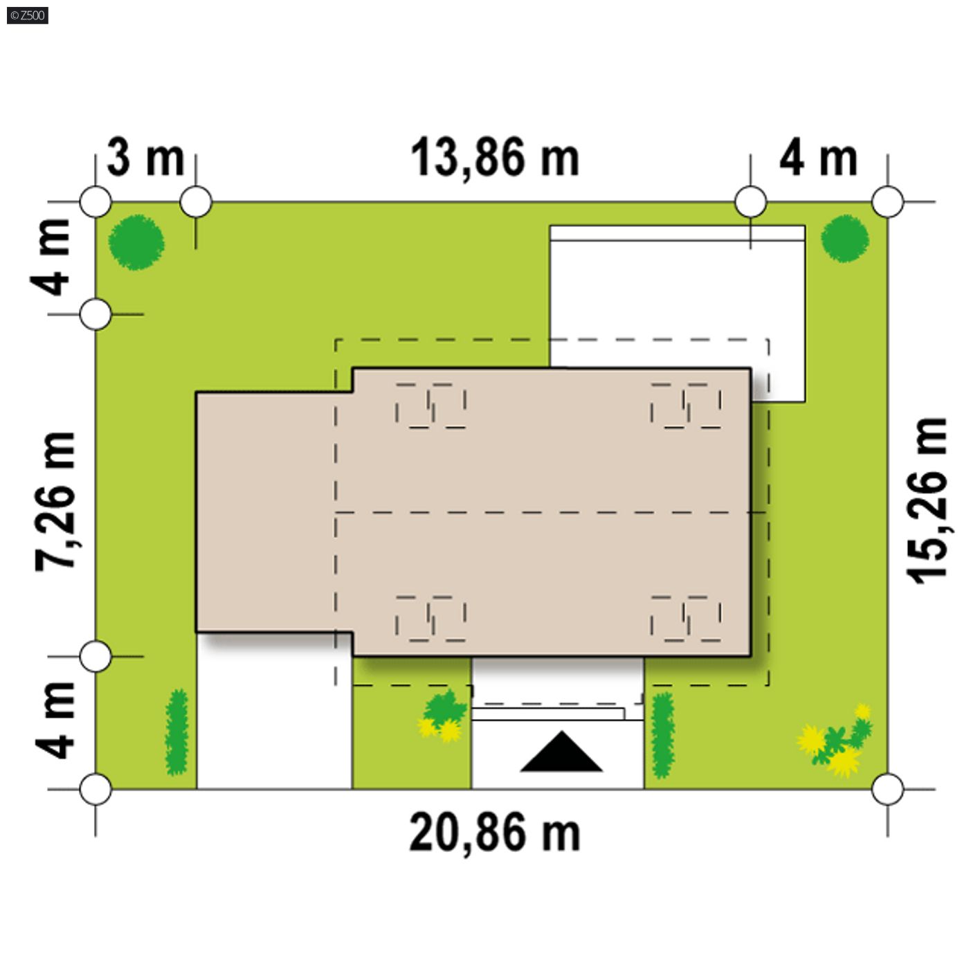 Gotowy projekt domu  - wersja bez ogrodu zimowego