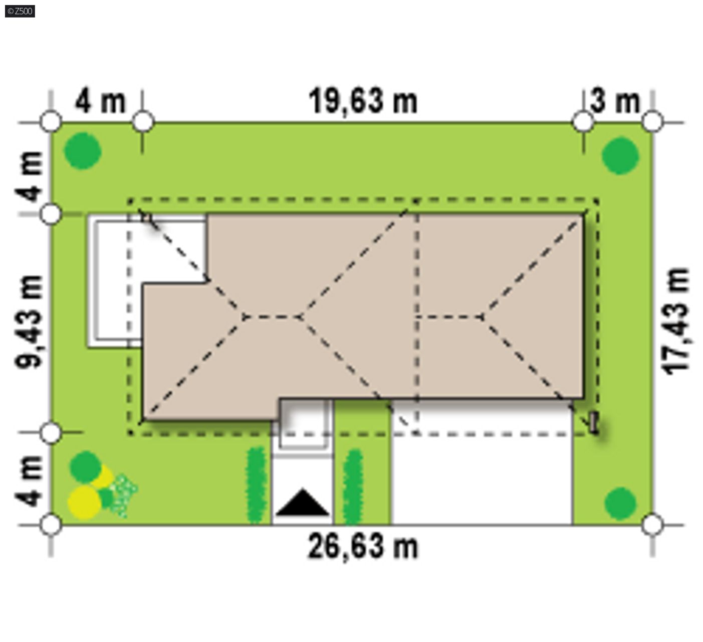 Home project  - z garażem 2-stanowiskowym z prawej strony