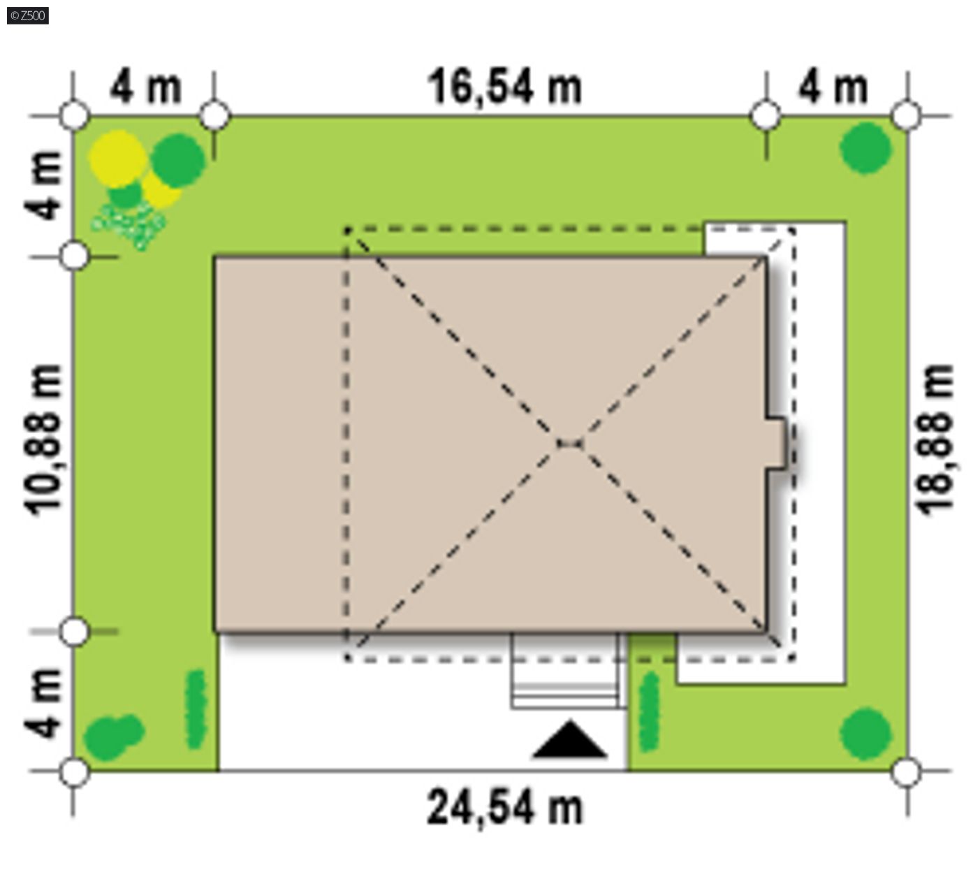 Home project  - z garażem dwustanowiskowym z lewej strony