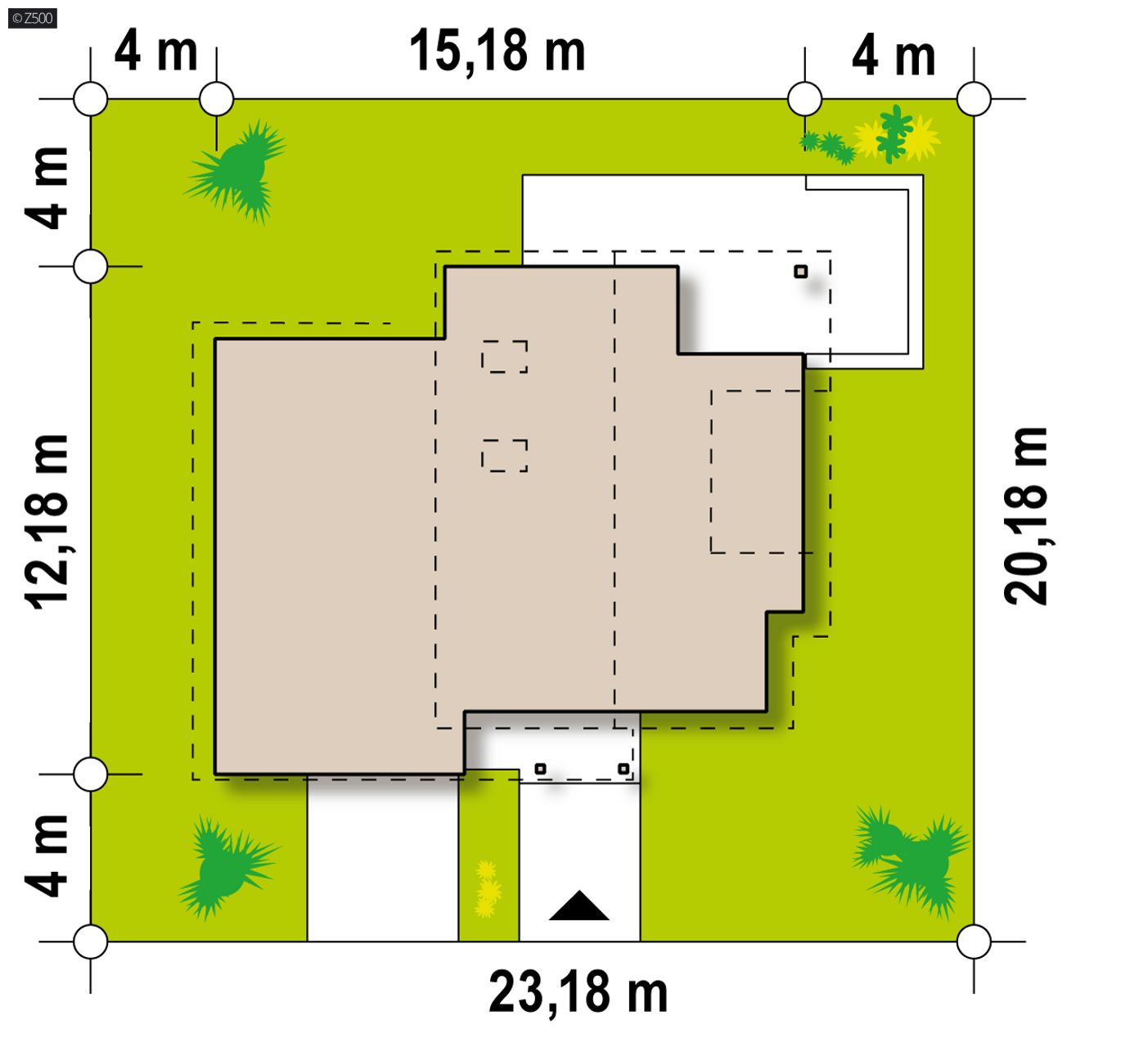 Home project  - z garażem dwustanowiskowym 