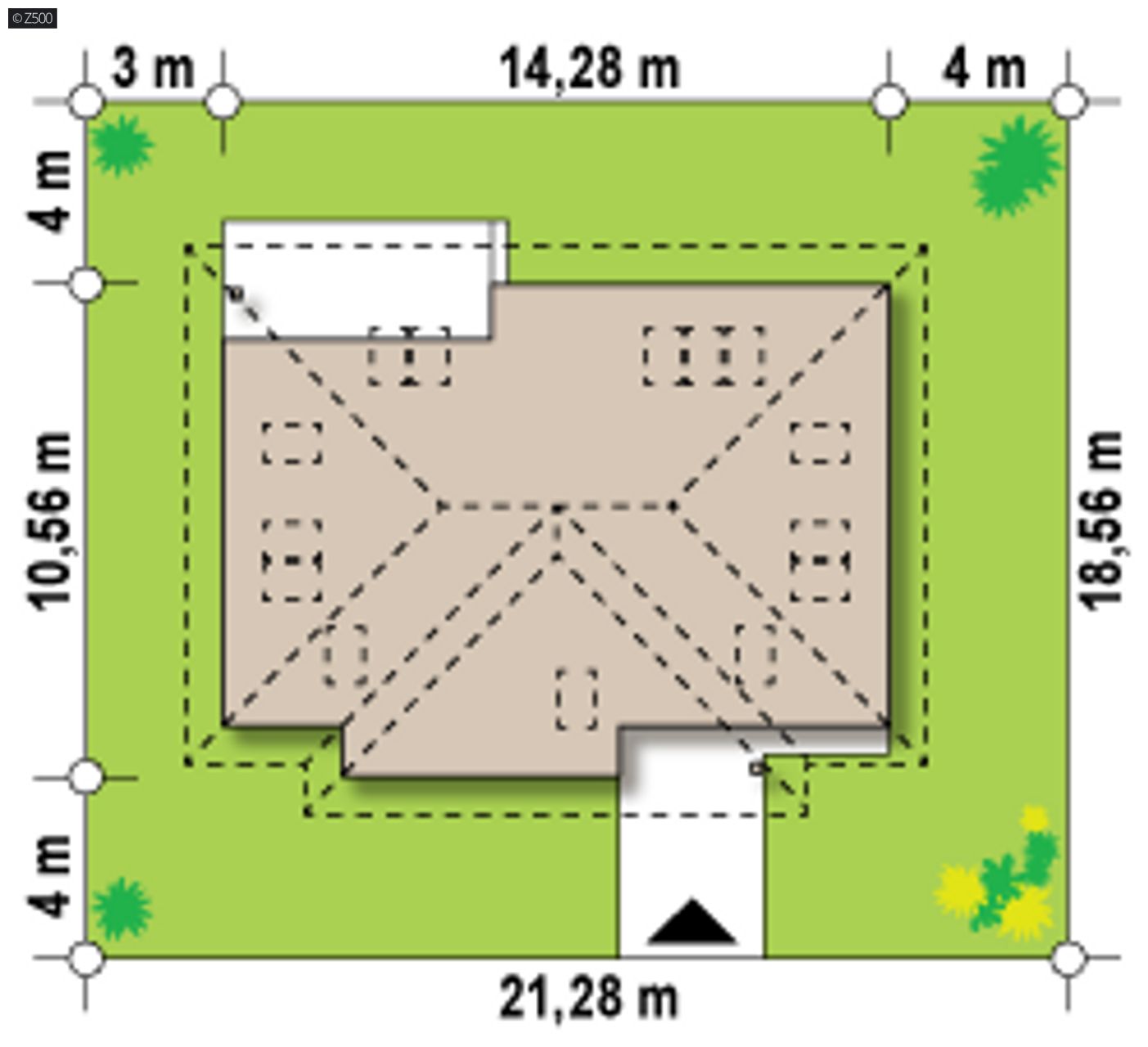 Home project  - Wersja z poddaszem w technologii murowanej 