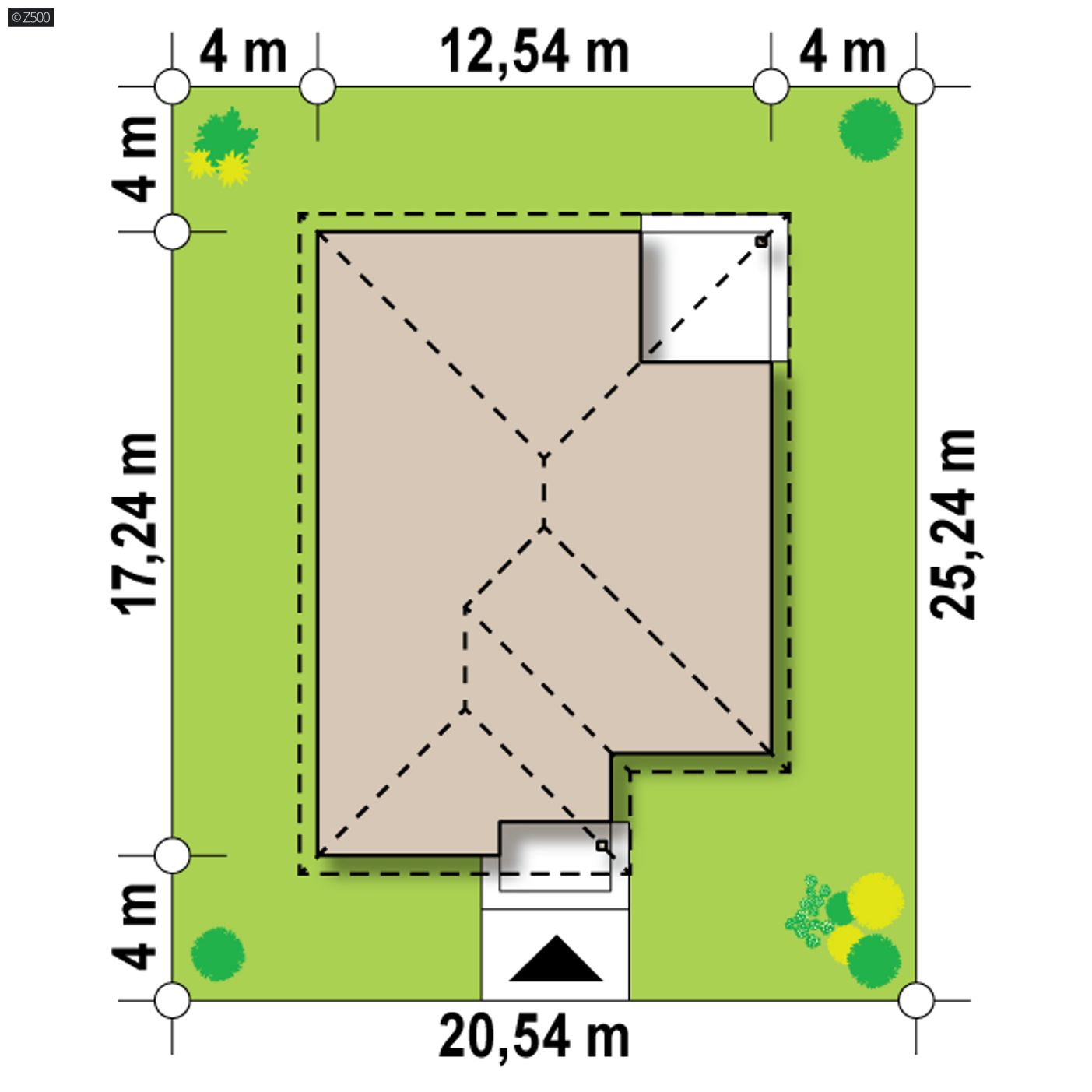 Home project  - Wygodny dom parterowy z dużym salonem, czterema sypialniami i opcją poddasza.