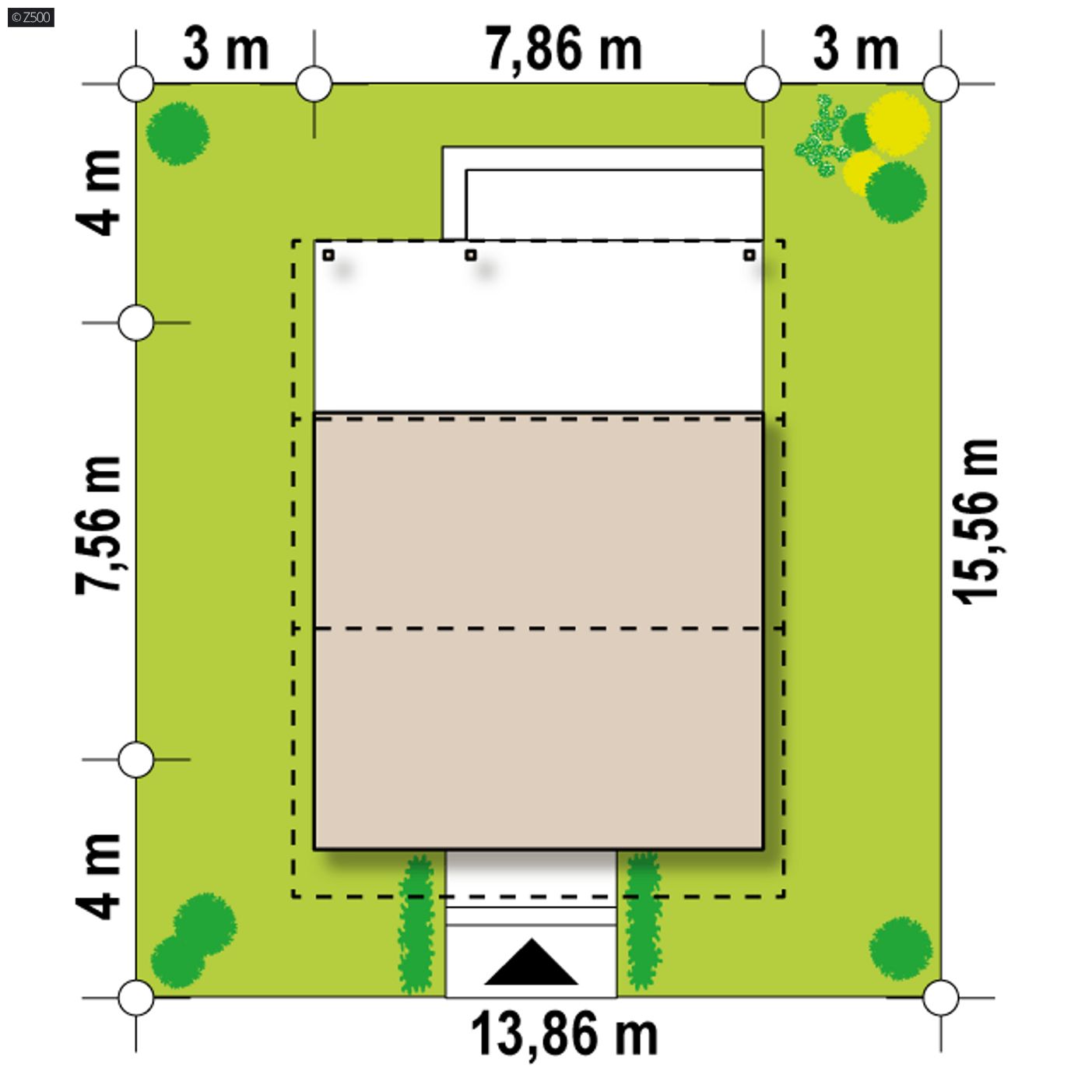 Gotowy projekt domu  - Mały, zgrabny i tani w budowie dom z werandą. Sprawdzi się również jako letniskowy.