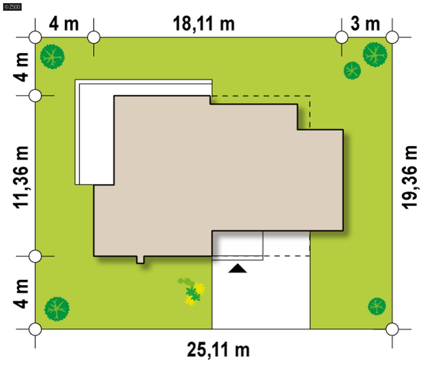 Home project  - wersja z garażem dwustanowiskowym