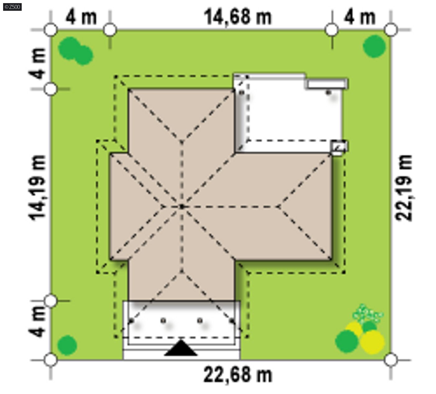 Home project  - Parterowy projekt, funkcjonalny i wygodny z opcją poddasza.