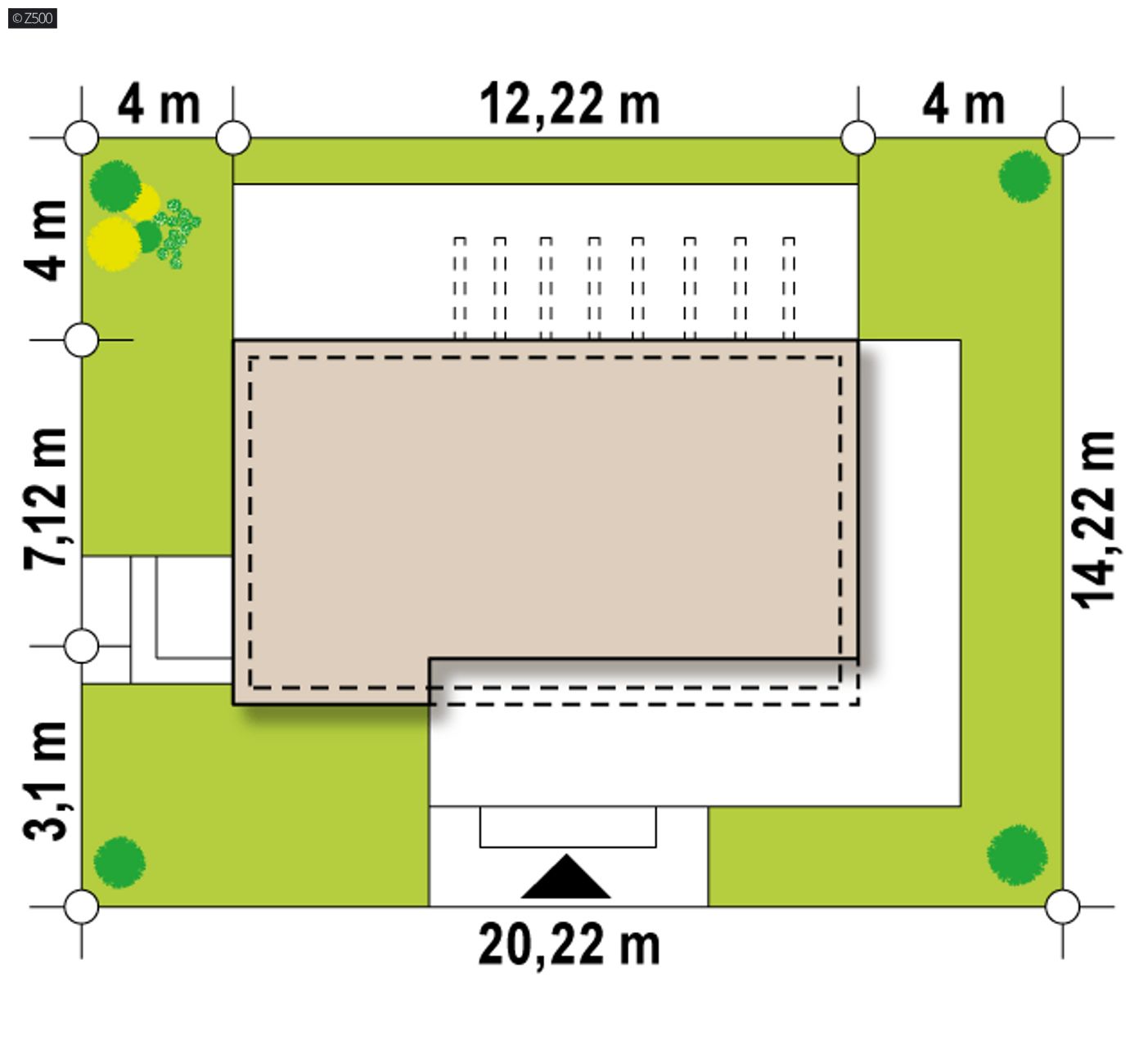 Gotowy projekt domu  - Atrakcyjny pawilon usługowy o nowoczesnym wyglądzie w konstrukcji drewnianej.