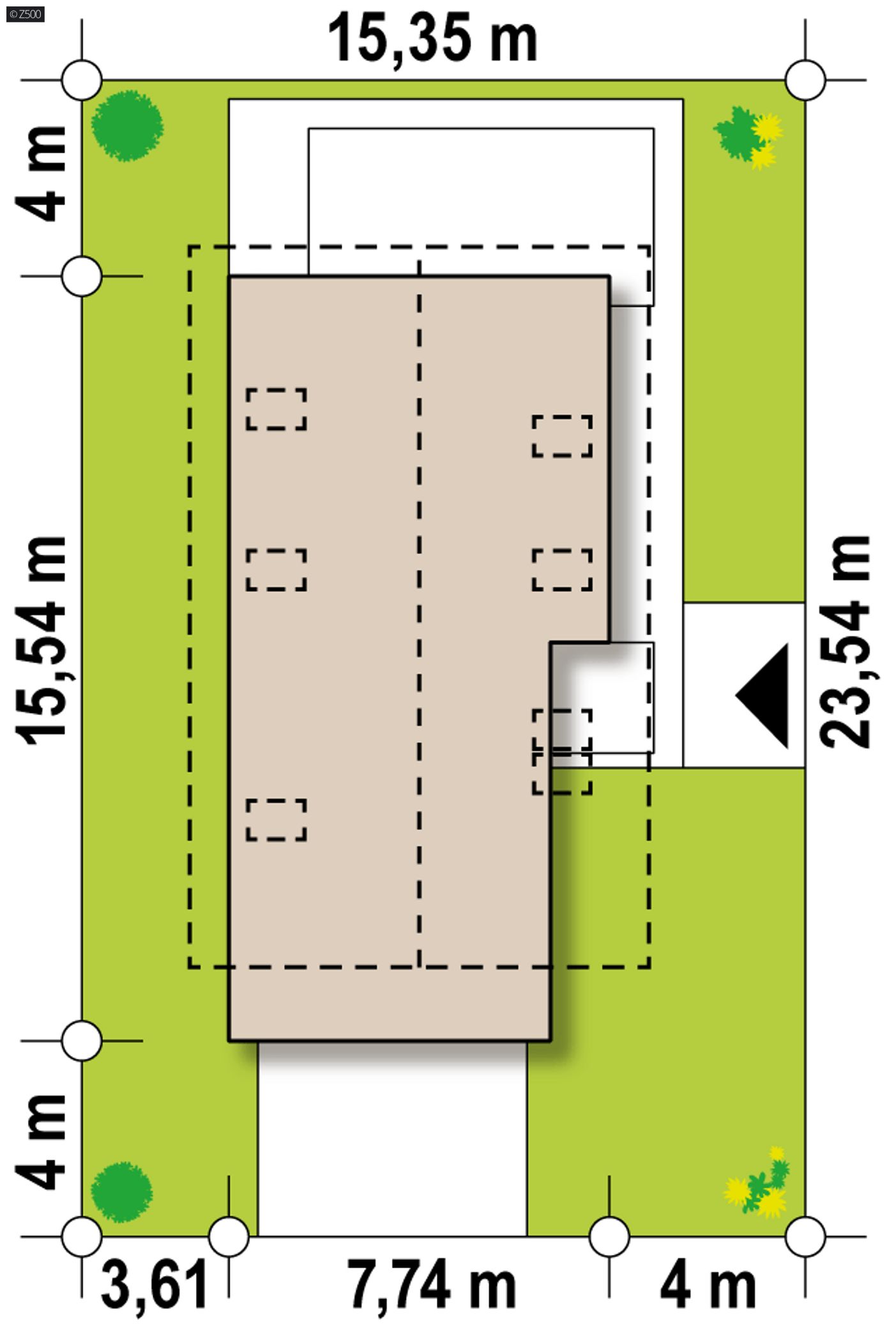 Home project  - Idealny, wygodny dom na bardzo wąską działkę, dla dużej rodzinny.