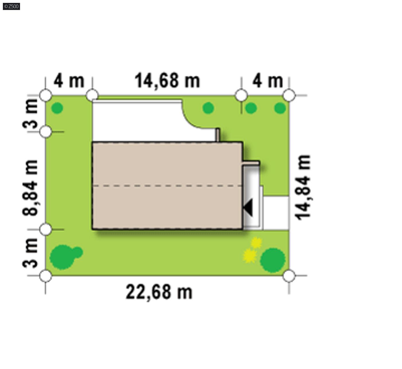 Gotowy projekt domu  - bez garażu
