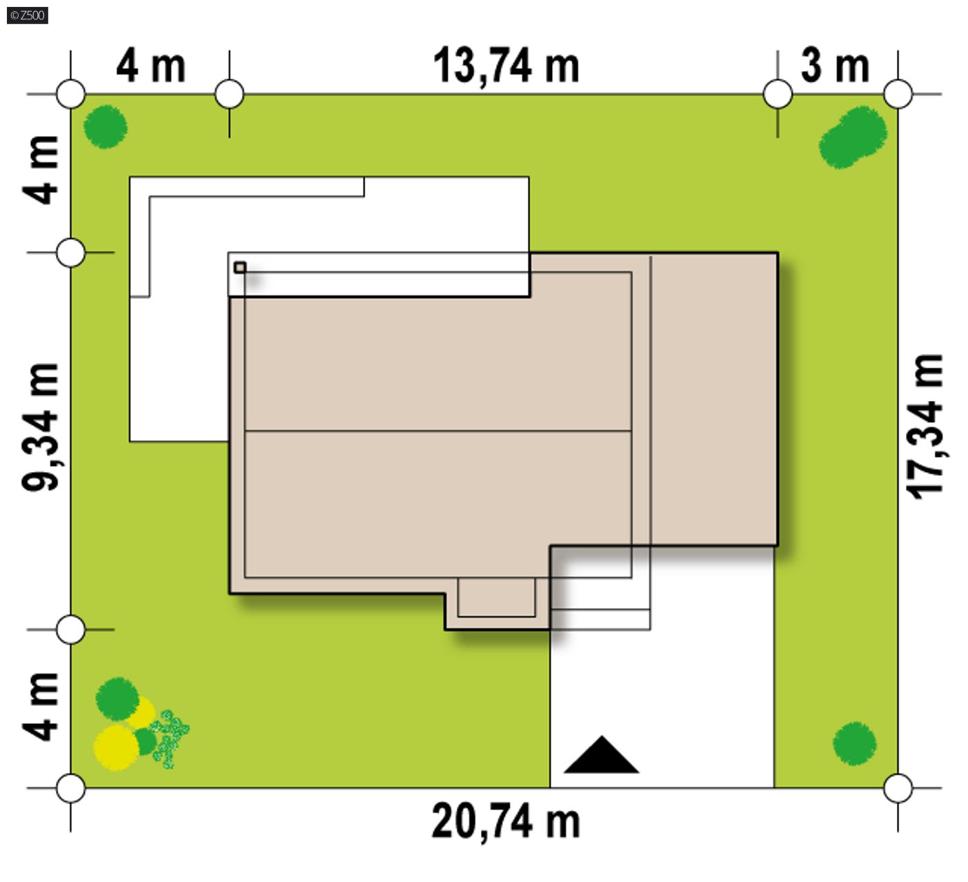 Home project  - Elegancki i komfortowy dom w nowoczesnym stylu z tarasem nad garażem.