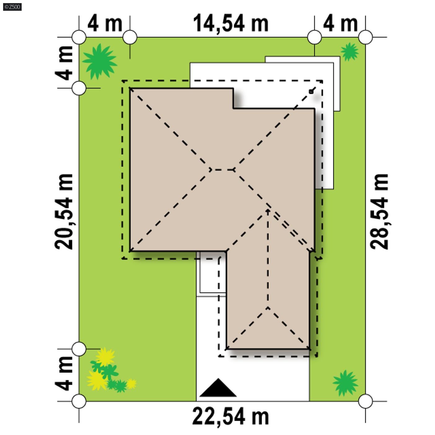 Home project  - Funkcjonalny parterowy dom z dużym salonem i garażem dwustanowiskowym.