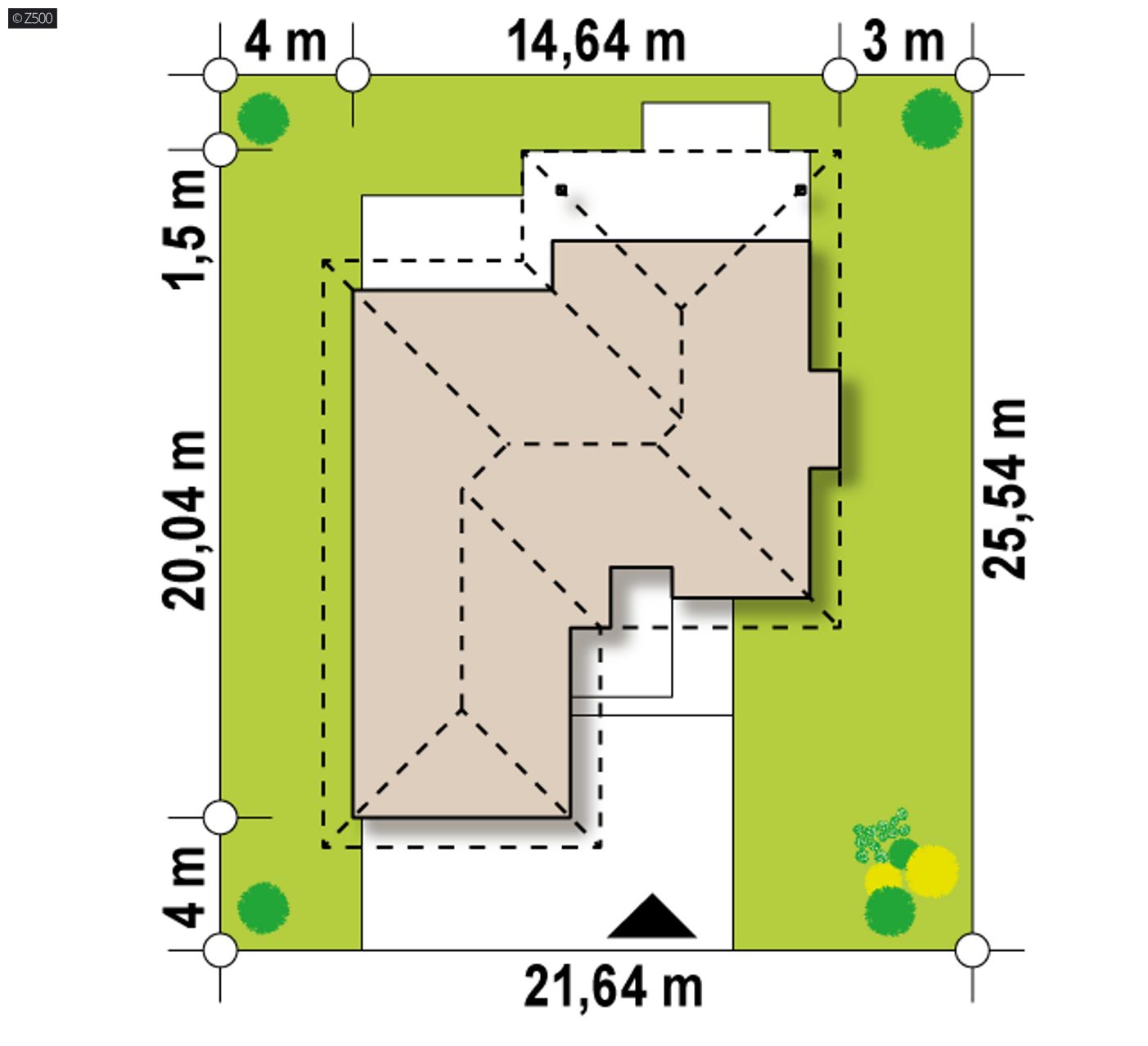 Home project  - Parterowy dom z garażem od frontu oraz dużym PG na ekogroszek