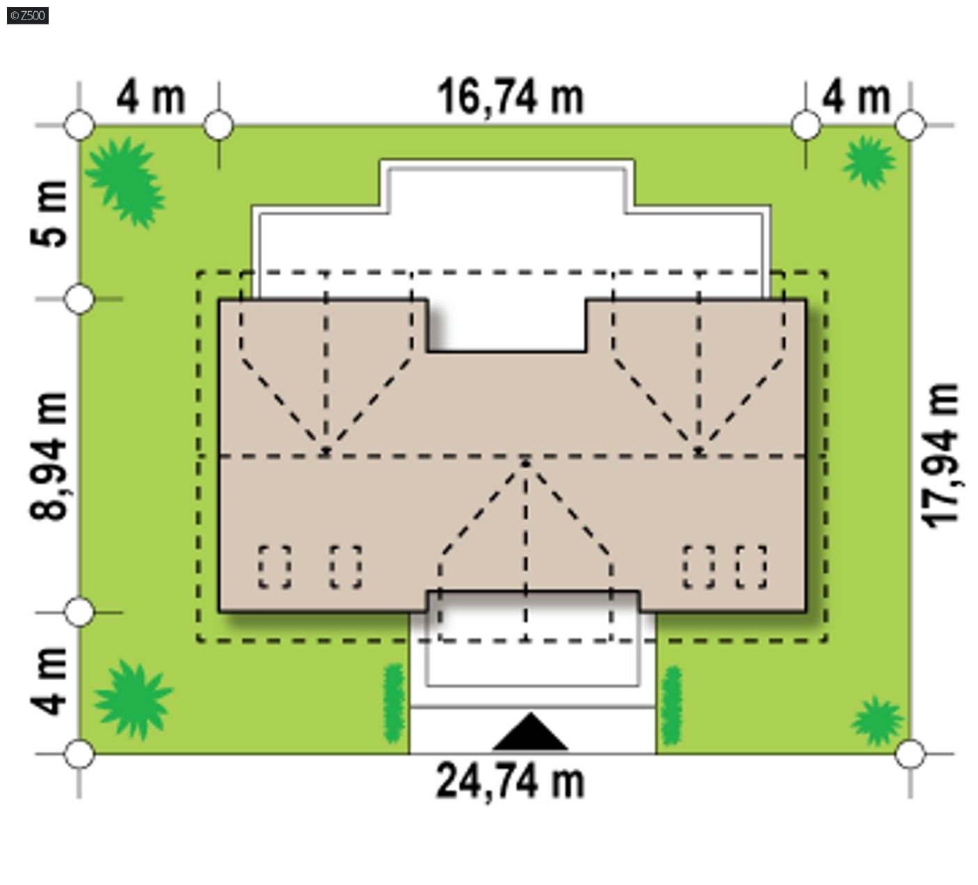 Home project  - Dom dla dwóch rodzin ze wspólnym pomieszczeniem gospodarczym 