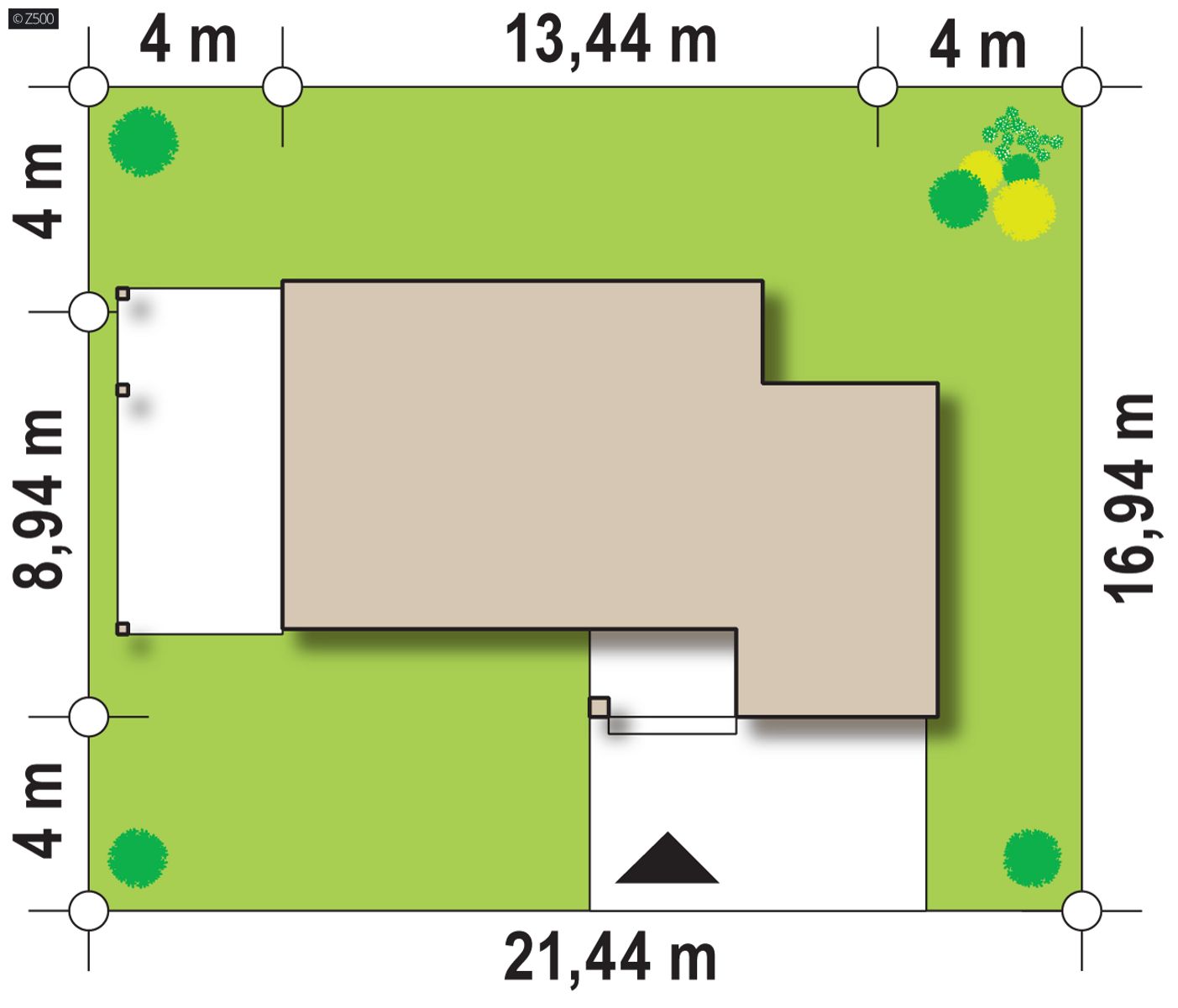 Home project  - Nowoczesny dom z płaskim dachem, wjazdem od południa i gabinetem w parterze