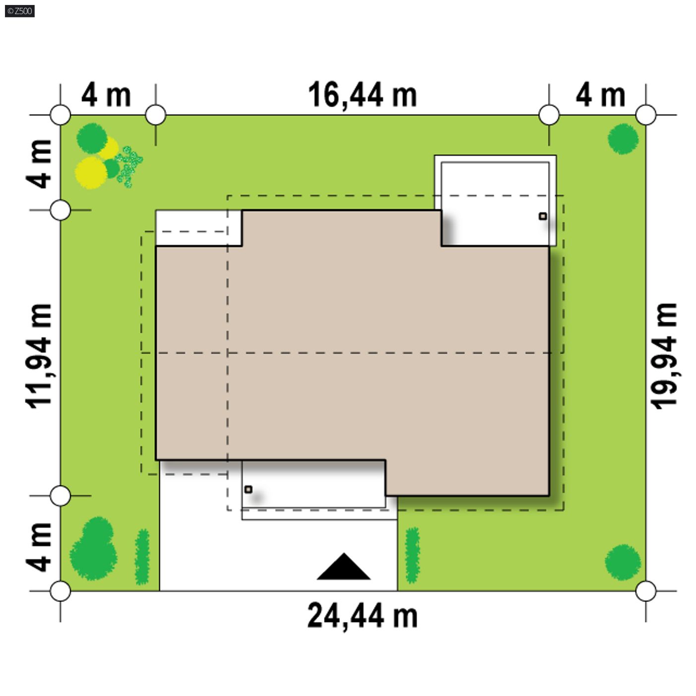 Home project  - Wygodny parterowy dom z garażem oraz opcją adaptacji poddasza na użytkowe.