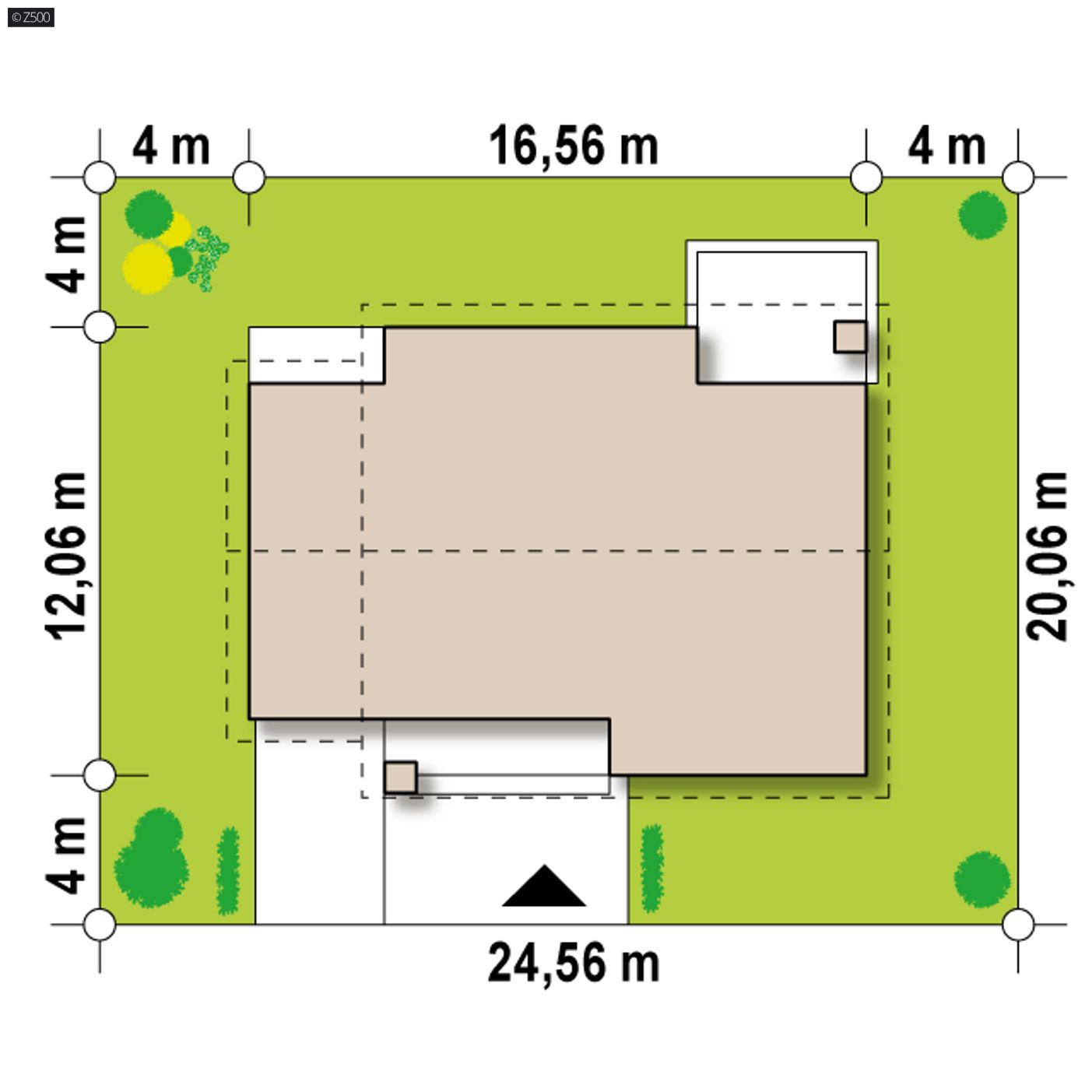 Gotowy projekt domu  - Wygodny parterowy dom z garażem oraz opcją adaptacji poddasza na użytkowe.