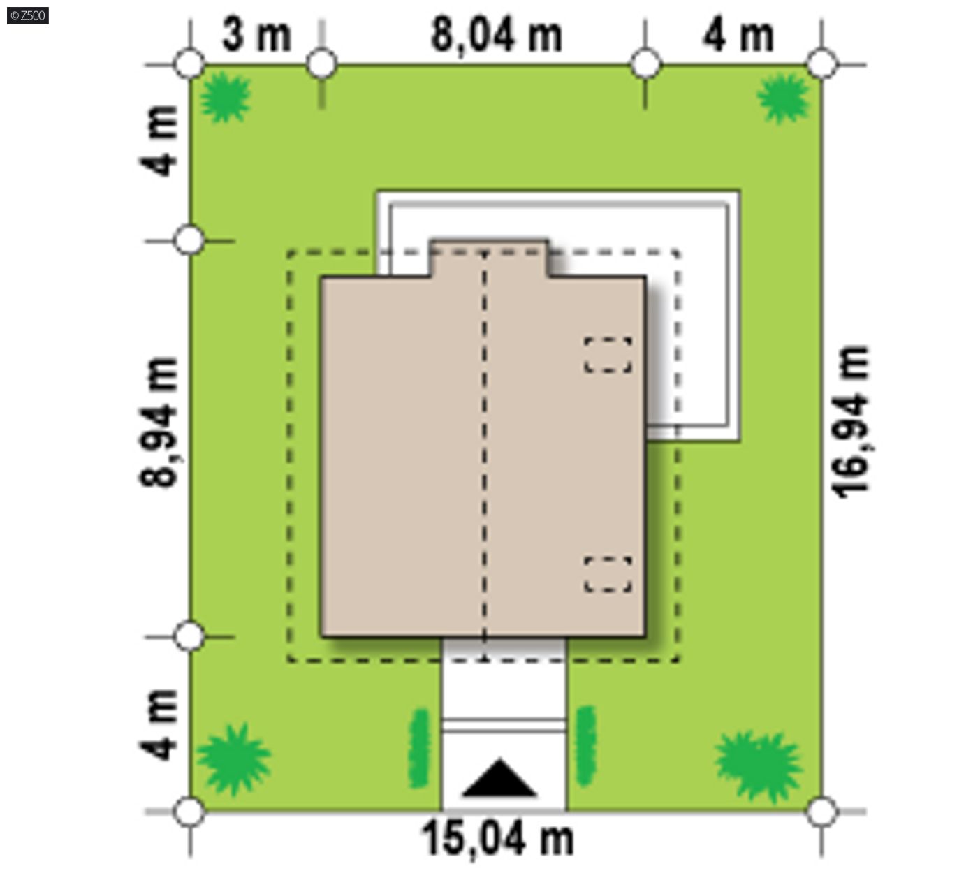 Home project  - Prosty, tani w budowie dom z trzema sypialniami na poddaszu oraz dużym PG.