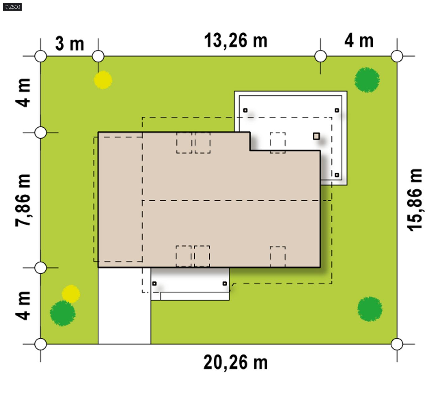Home project  - Mały dom z poddaszem użytkowym i z garażem, ekonomiczny w użytkowaniu.