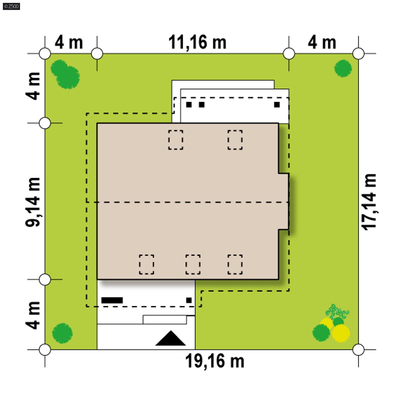 Gotowy projekt domu  - Dom jednorodzinny z poddaszem użytkowym, dużą kotłownią i pralnią.