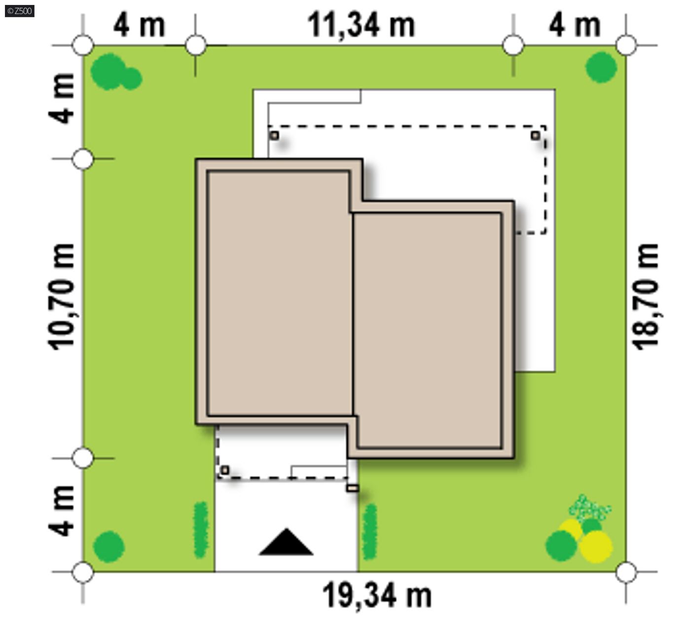 Home project  - Kompaktowy dom w nowoczesnym stylu z dwiema sypialniami i dużą kuchnią.