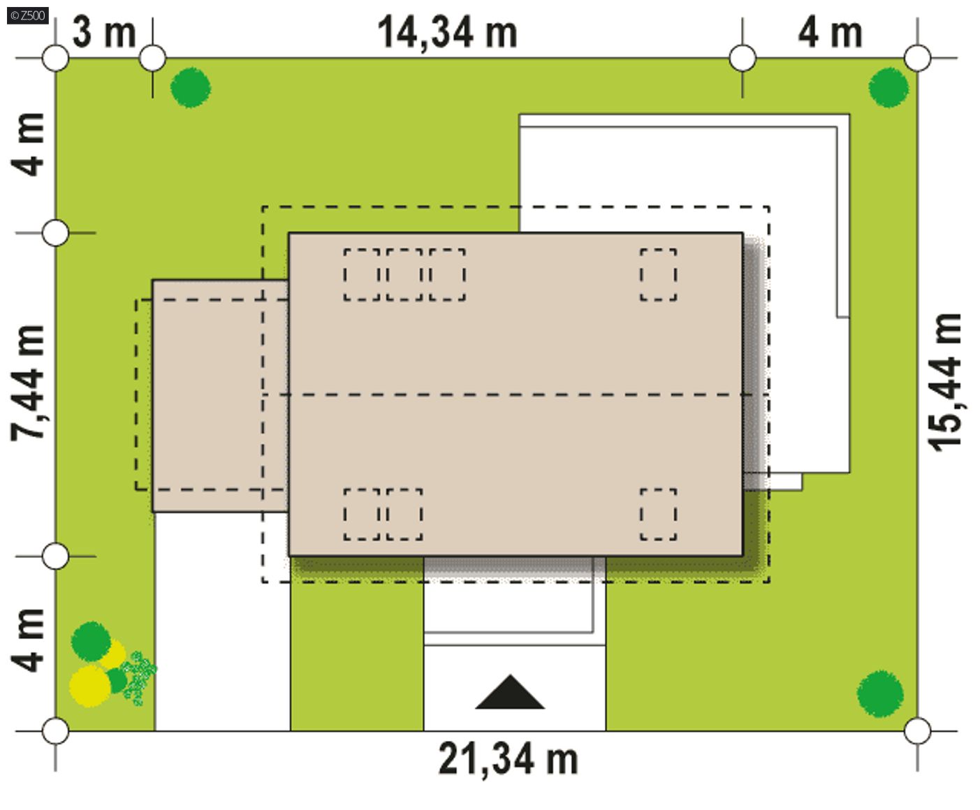 Home project  - Wariant z garażem po lewej stronie. 