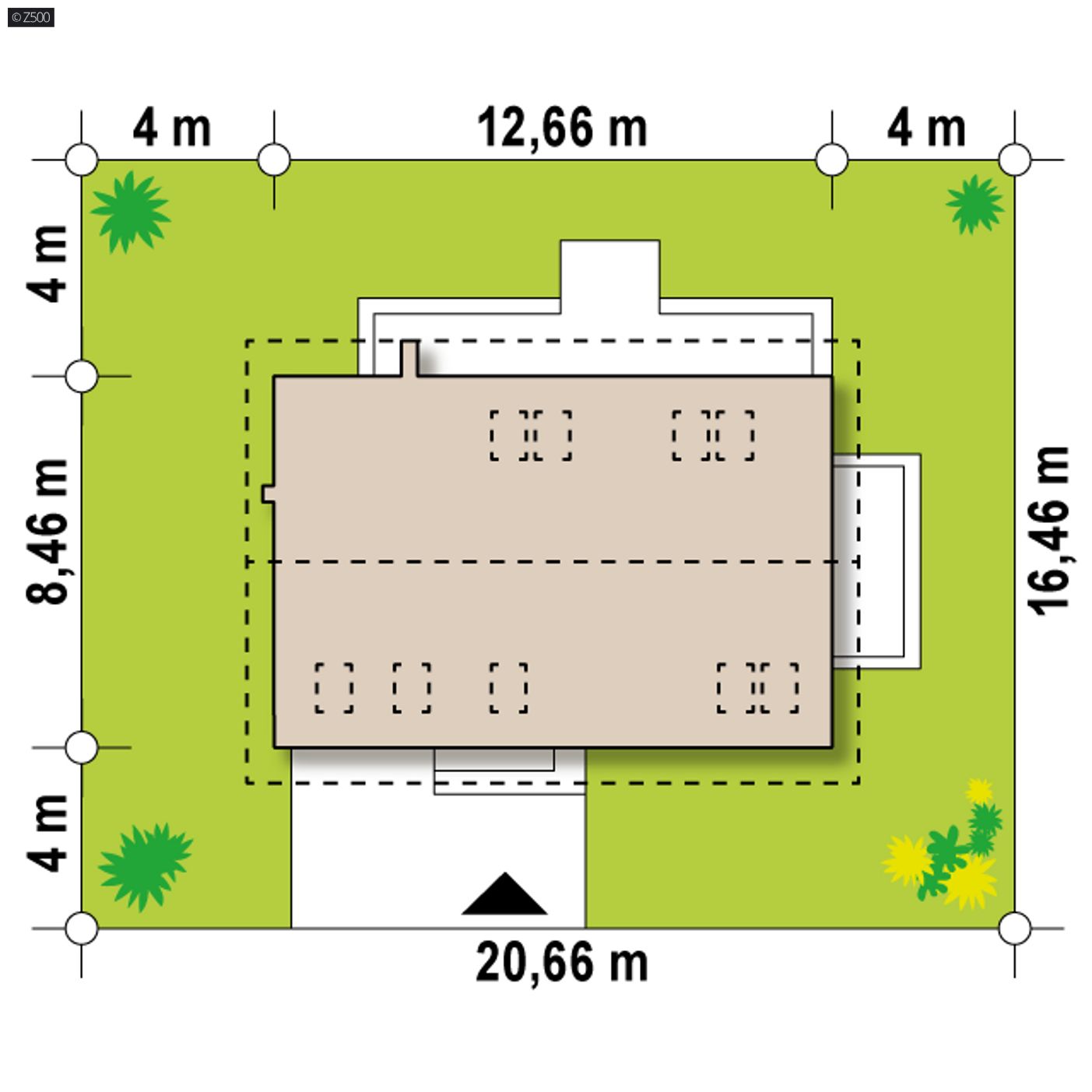 Gotowy projekt domu  - Kompaktowy dom z poddaszem i garażem, 4 sypialnie i dodatkowy pokój na parterze