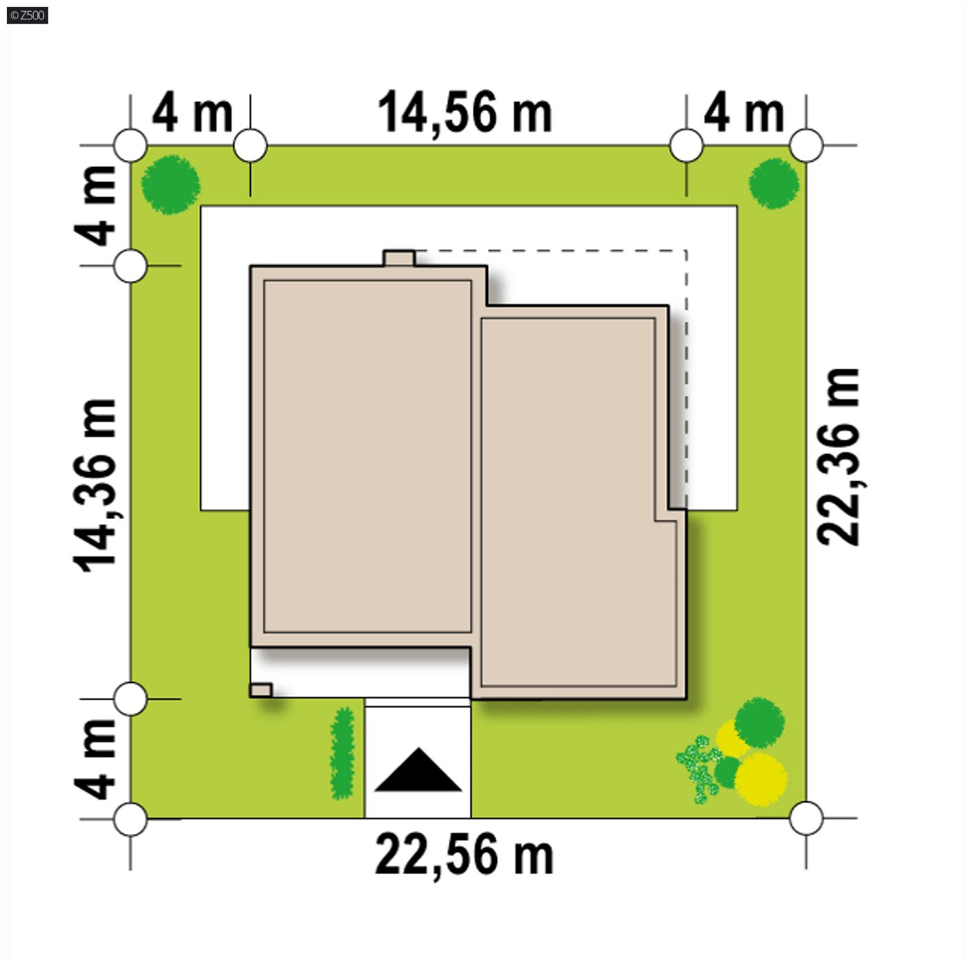 Gotowy projekt domu  - Wersja projektu Zx103 bez garażu.