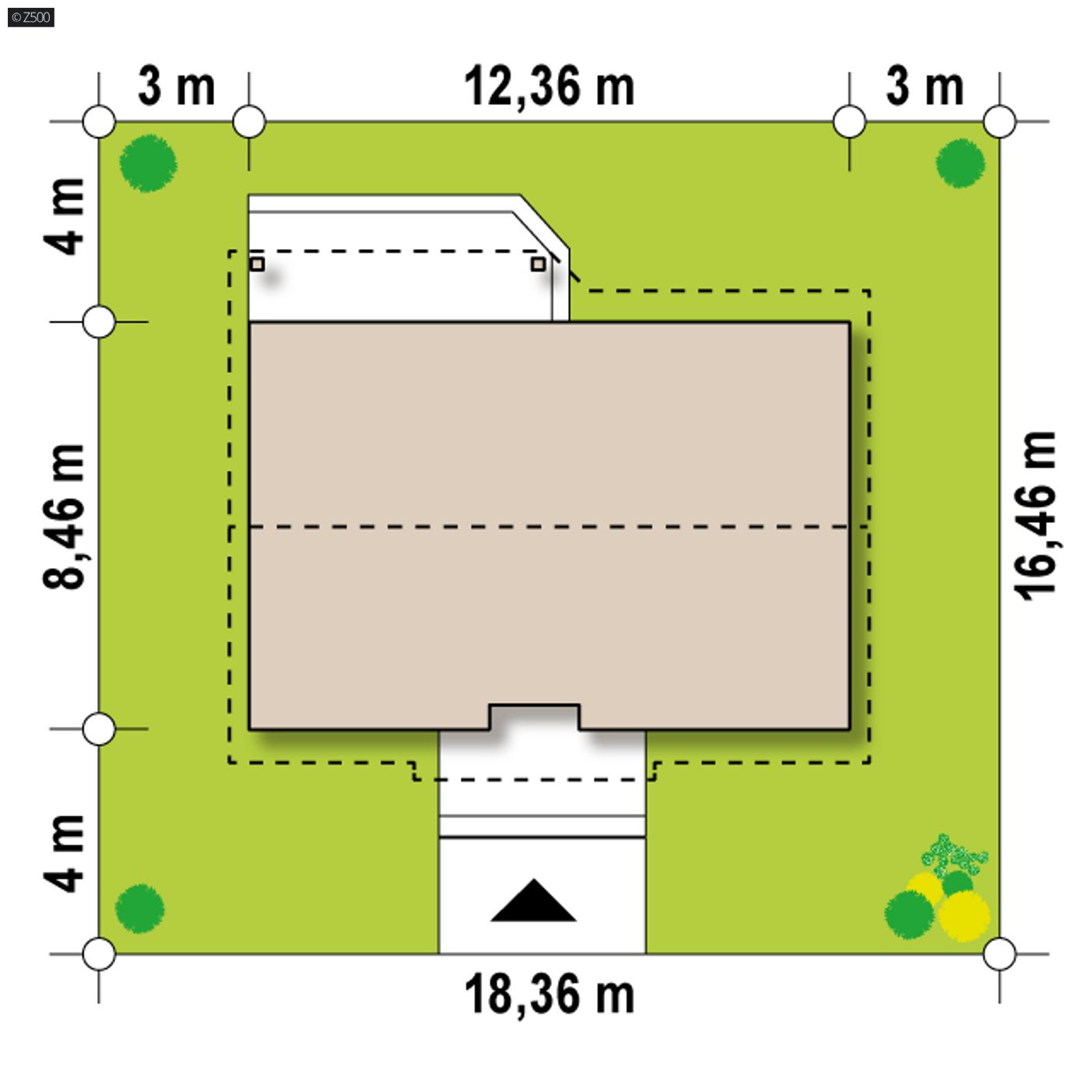 Gotowy projekt domu  - Mały dom z dachem dwuspadowym