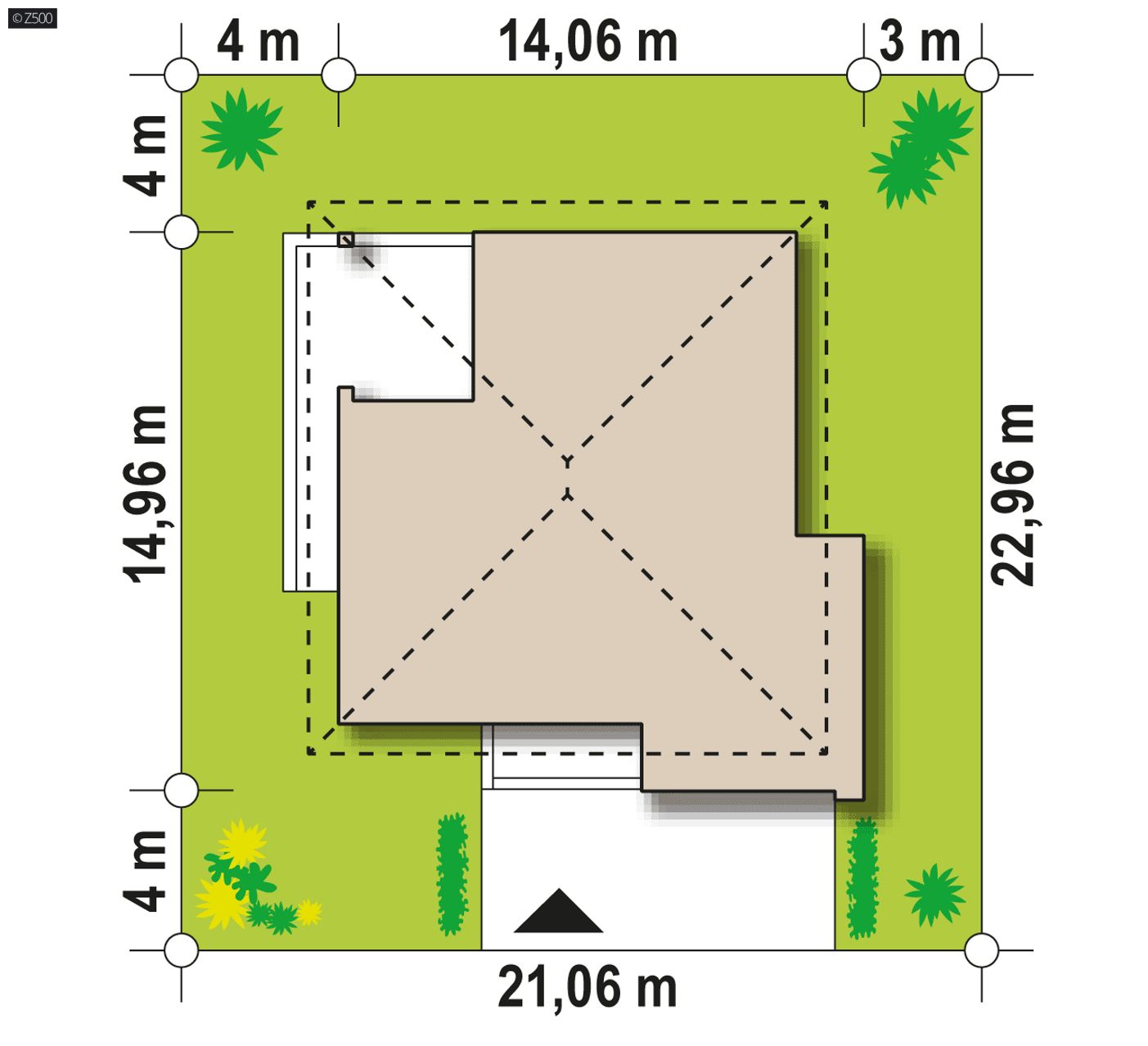 Home project  - Piętrowy dom z garażem 2-stanowisk. 