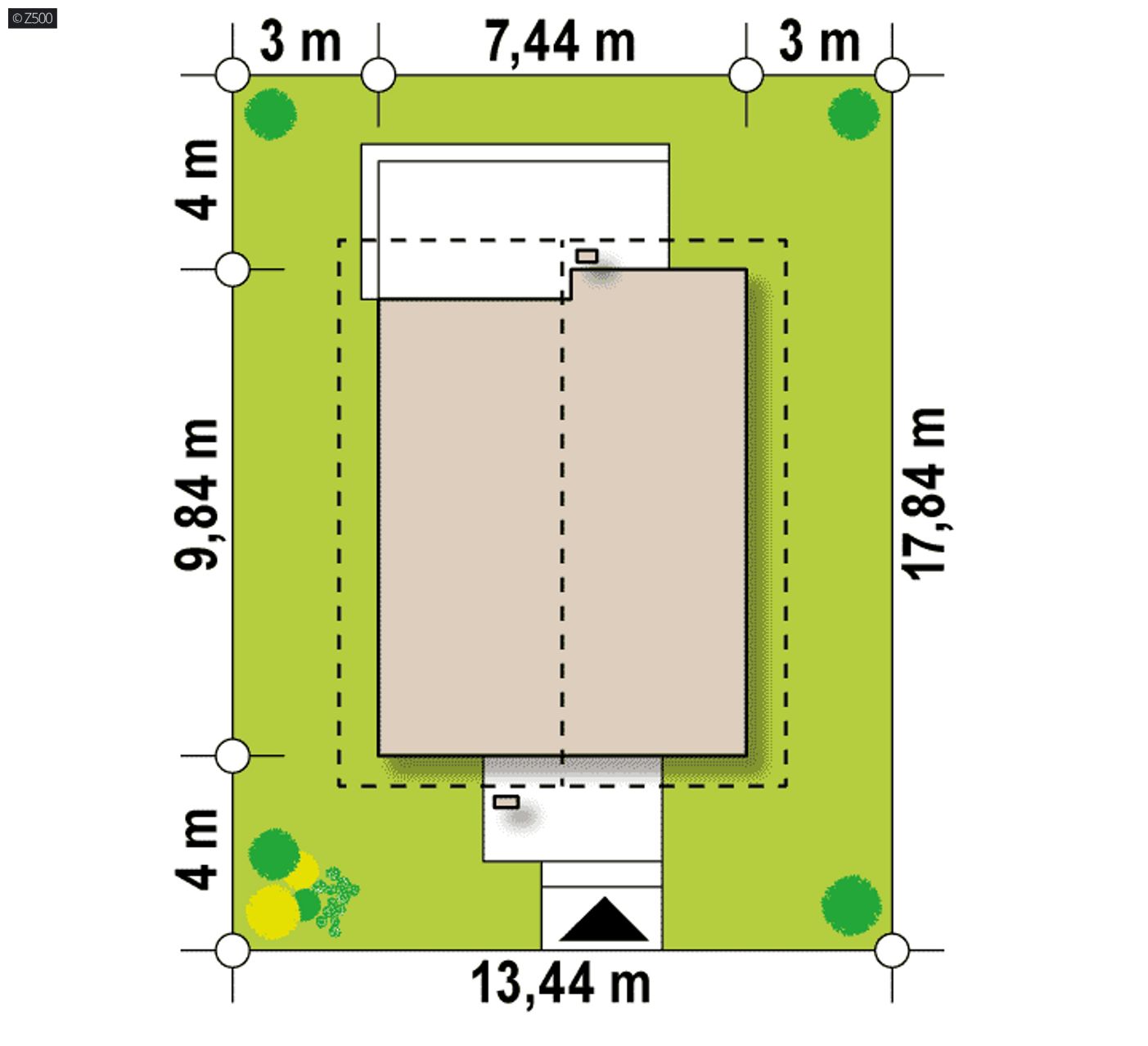 Home project  - Dom z poddaszem użytkowym na bardzo wąską działkę 