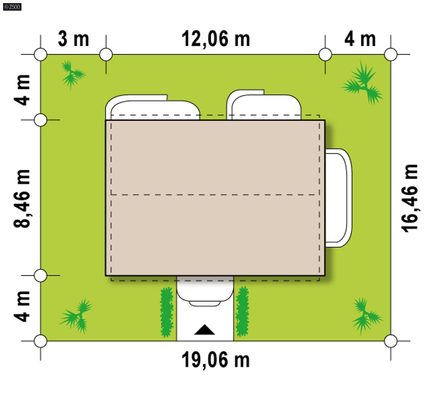 Home project  - wariant ze zmienionym układem pomieszczeń
