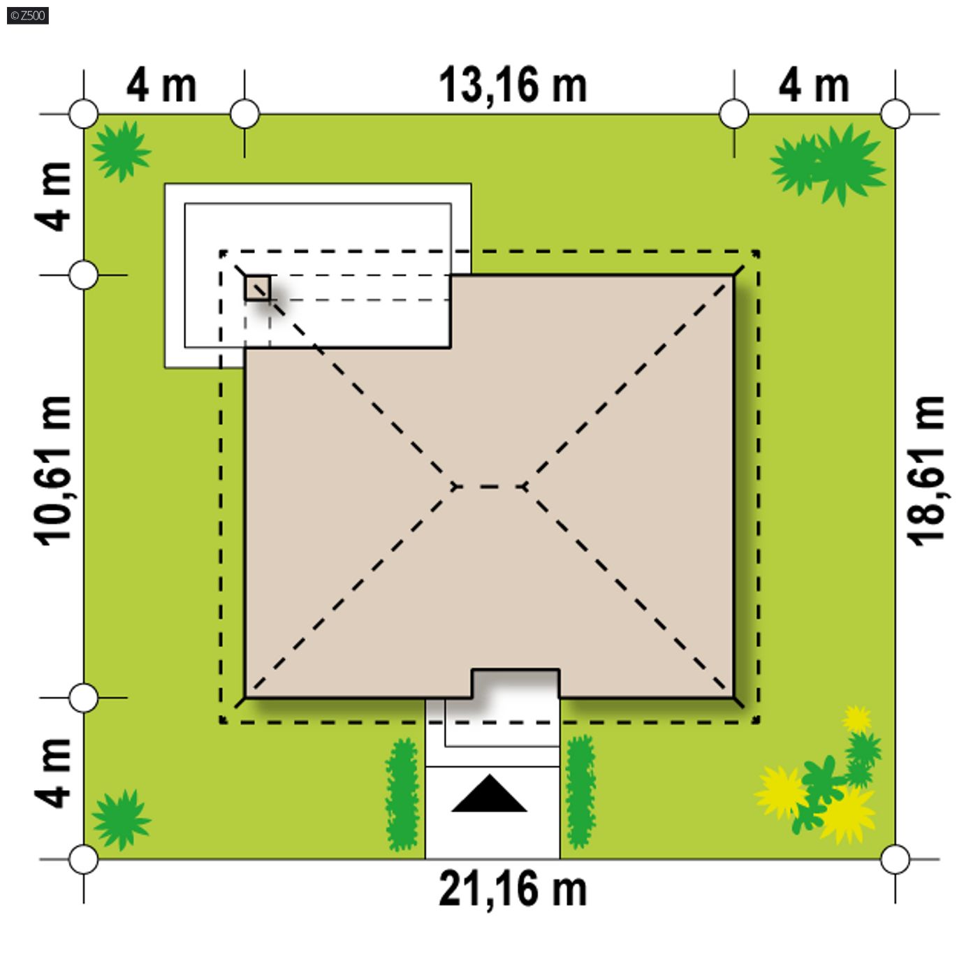 Gotowy projekt domu  - Kompaktowy dom parterowy z trzema sypialniami