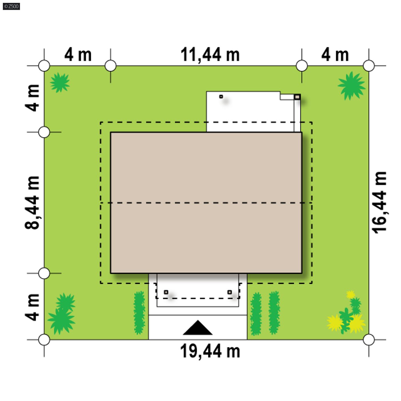 Home project  - Parterowy dom z dwuspadowym dachem, tani w budowie i eksploatacji.