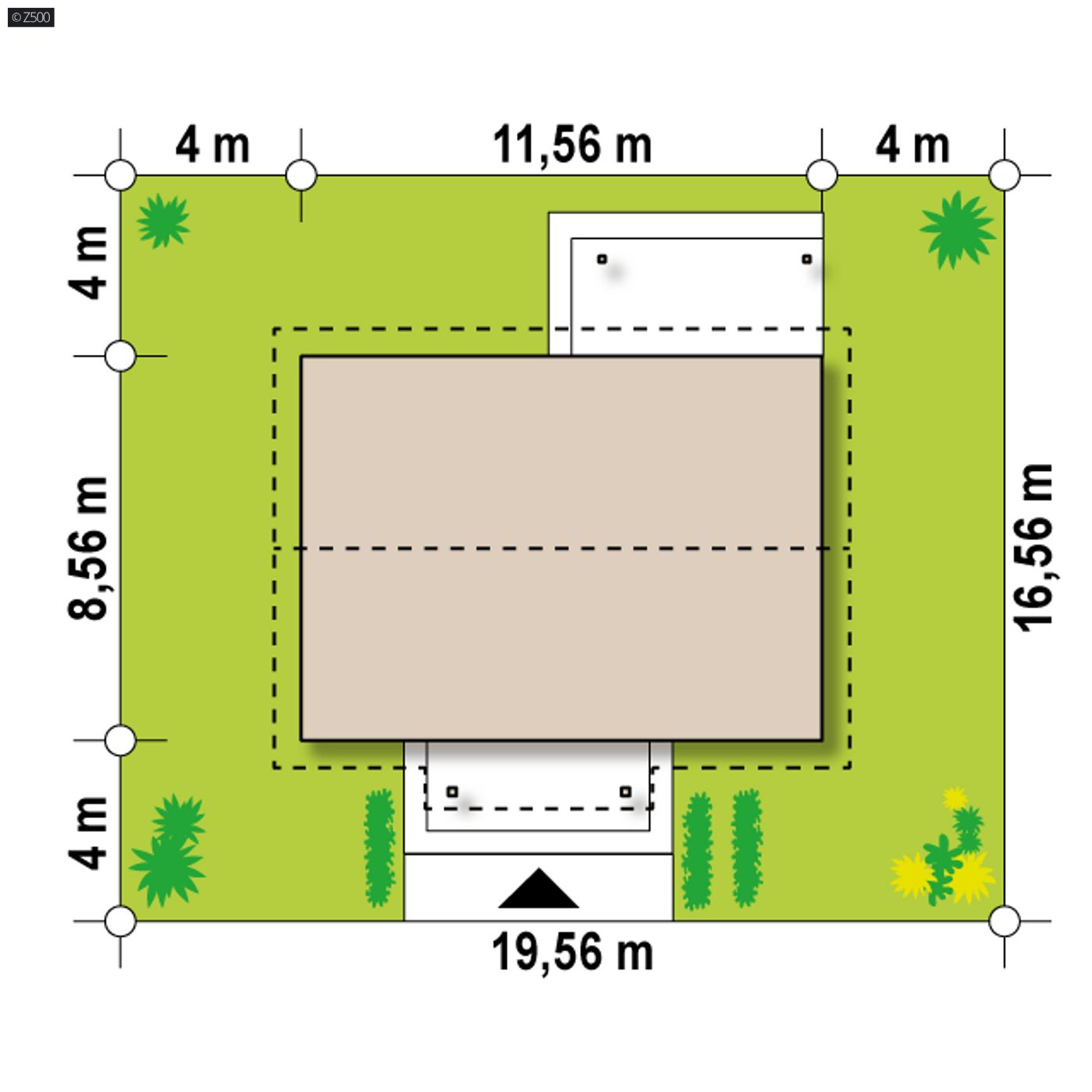 Gotowy projekt domu  - Parterowy dom z dwuspadowym dachem, tani w budowie i eksploatacji.