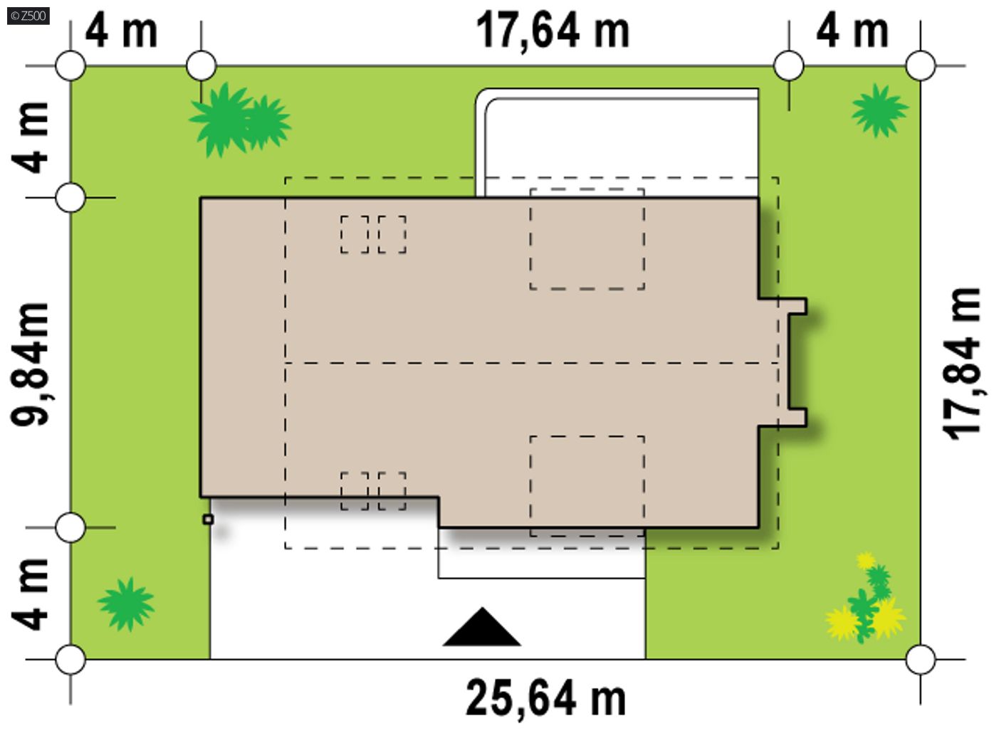 Home project  - Wariant z garażem dwustanowiskowym po lewej stronie