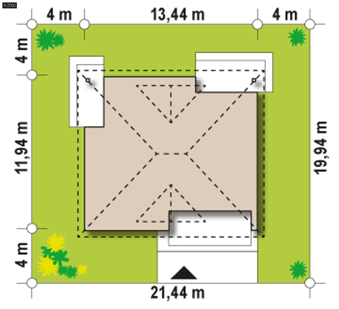 Home project  - Funkcjonalny parterowy dom z możliwością adaptacji poddasza. 