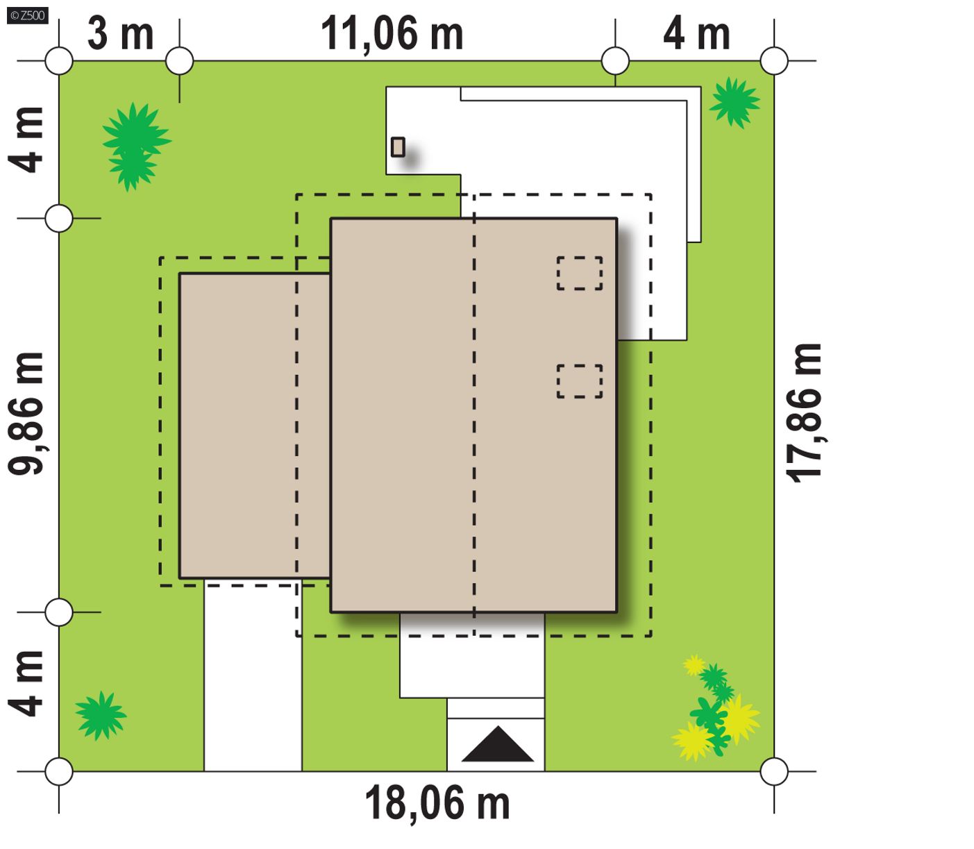 Gotowy projekt domu  - Mały, wygodny i praktyczny dom z garażem po lewej stronie.