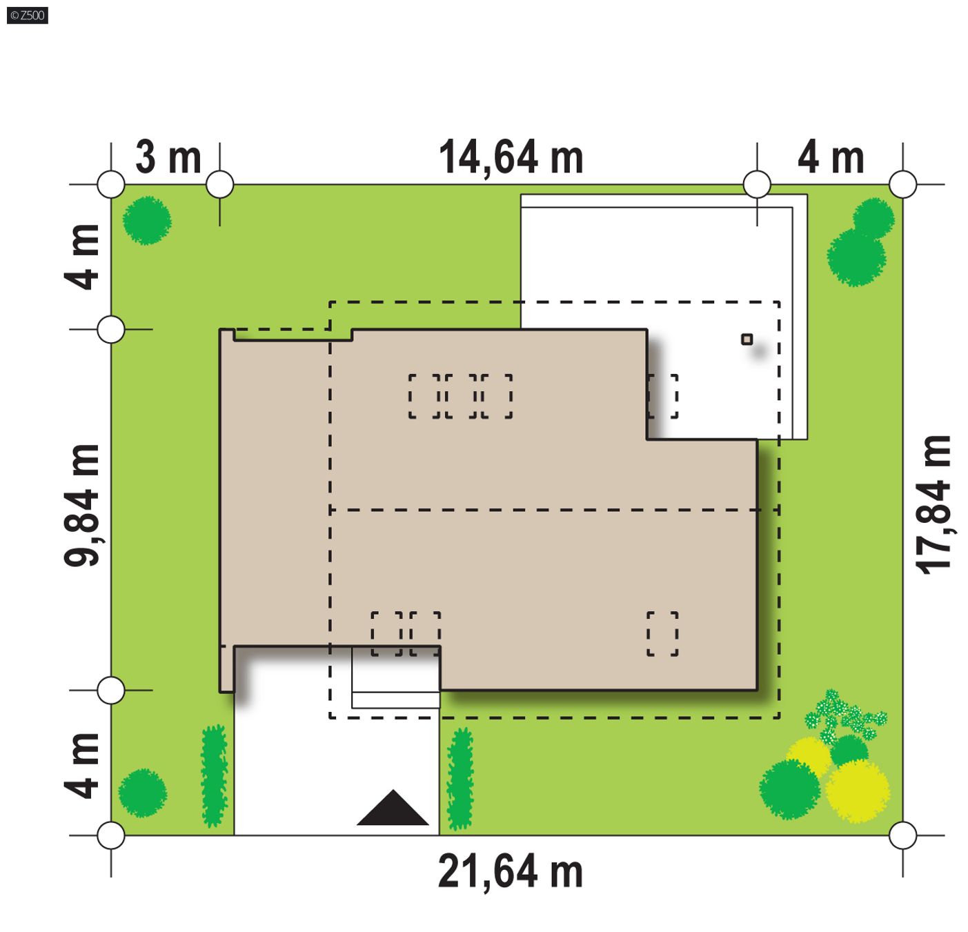 Home project  - Dom z poddaszem użytkowym oraz garażem 1-stanowiskowym. 