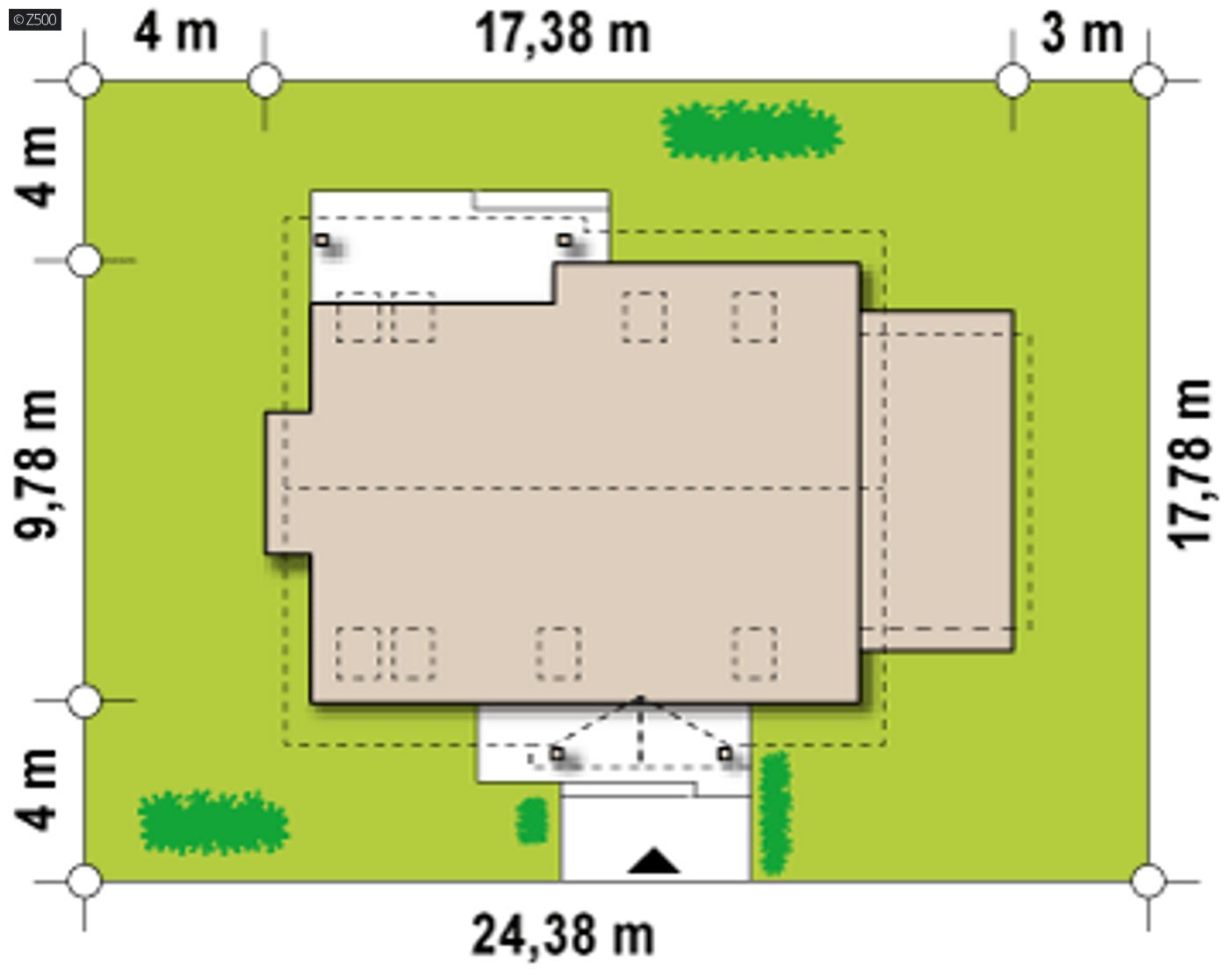 Home project  - Projekt domu z dachem dwuspadowym wariant z garażem po lewej stronie