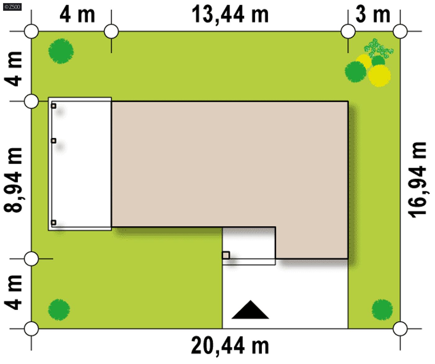 Home project  - Piętrowy, nowoczesny dom z płaskim dachem i z garażem jednostanowiskowym.