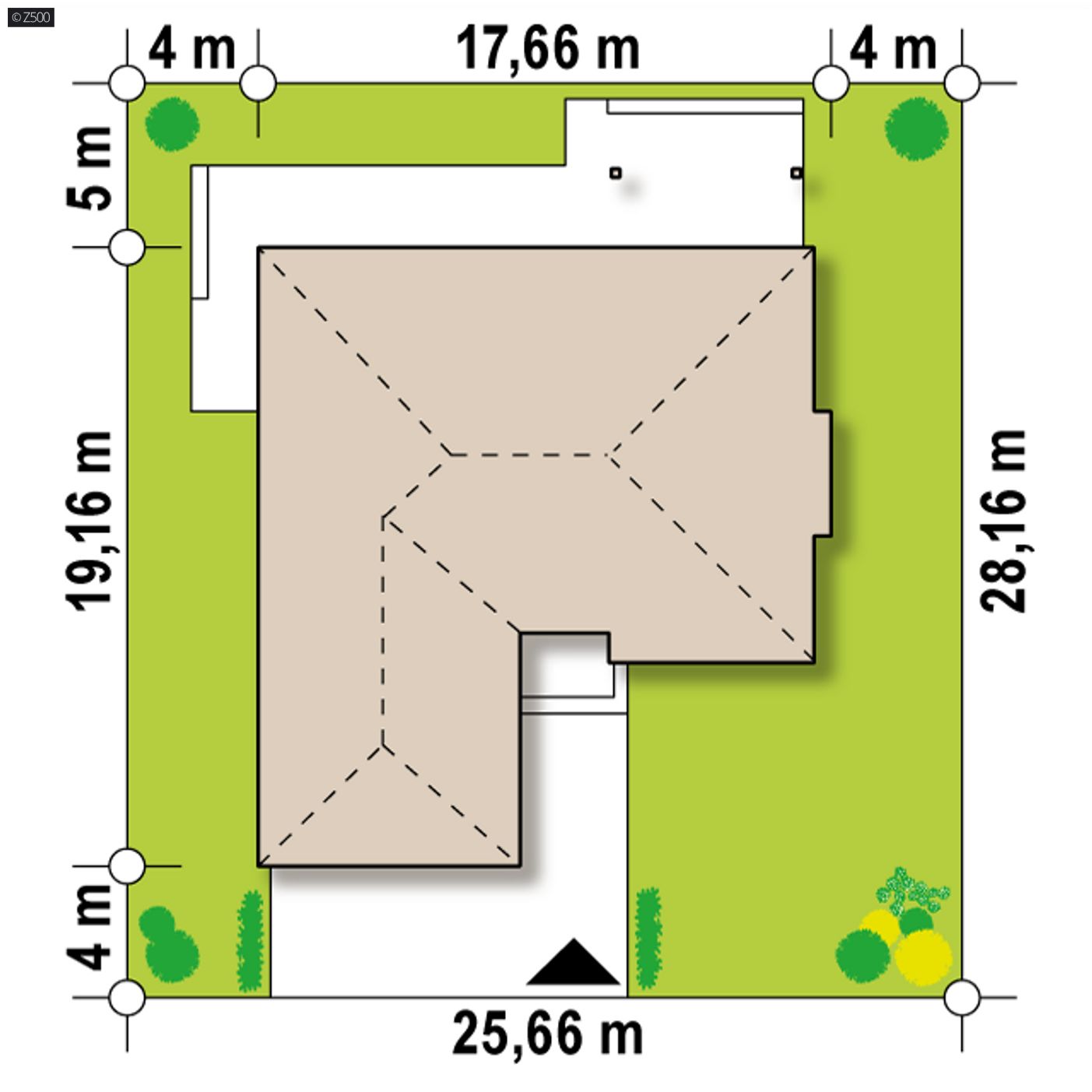 Home project  - Parterowy dom z garażem na dwa samochody oraz 4 sypialniami 