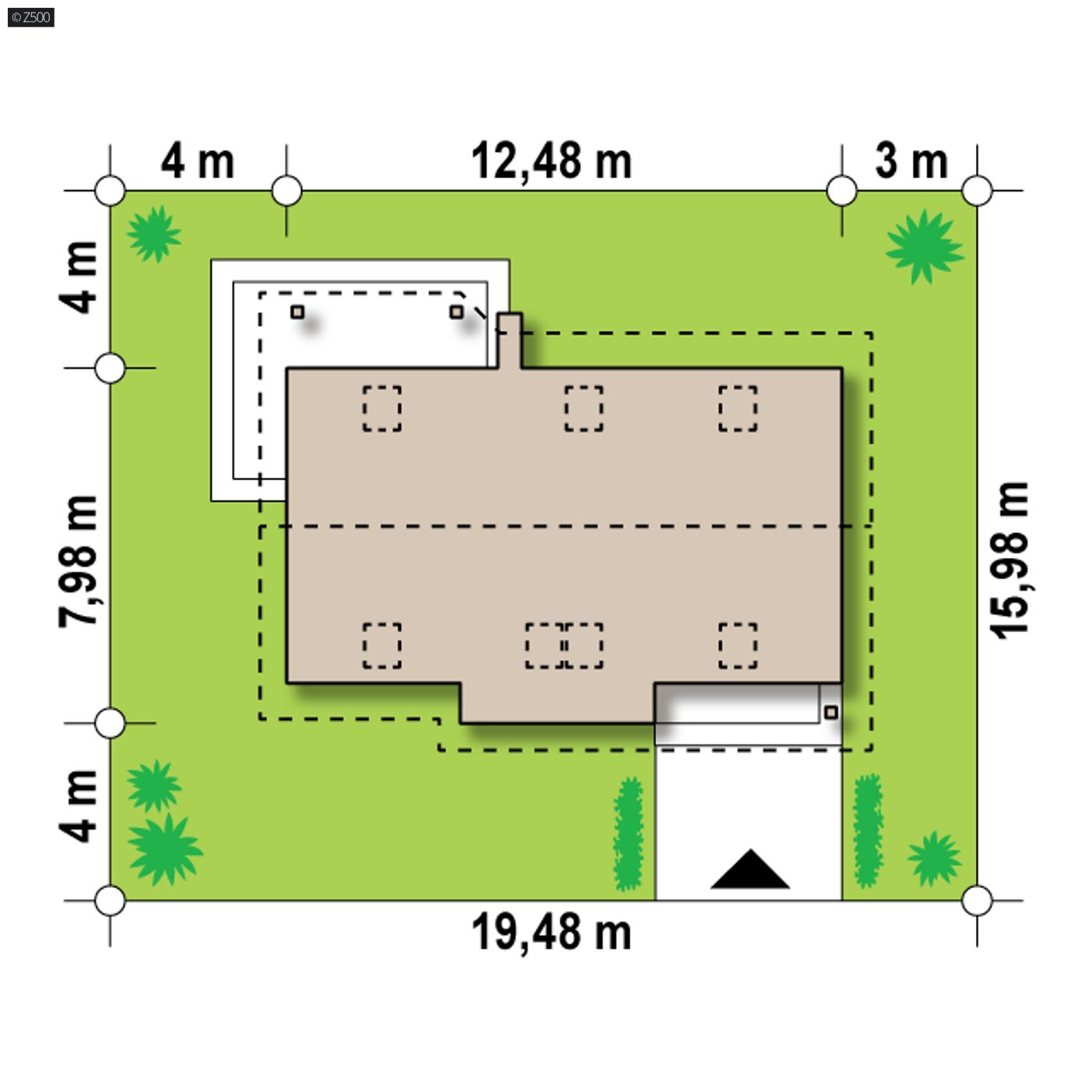 Gotowy projekt domu  - Prosty, ekonomiczny dom z poddaszem i funkcjonalnym wnętrzem, dach dwuspadowy.